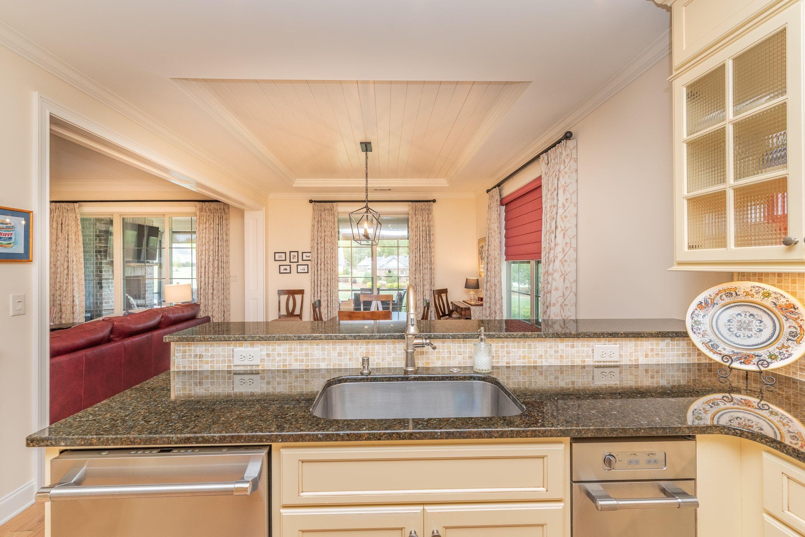 Kitchen one bowl sink, dishwasher and trash compactor - 207 Quiet Oak Court, Aiken, SC 29803