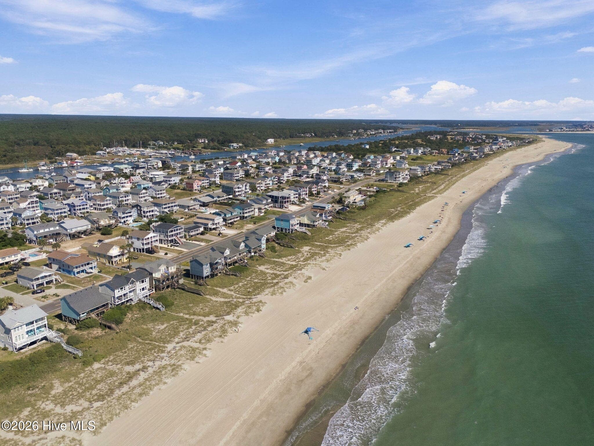 Aerial View - 134 Ocean Boulevard E, Holden Beach, NC 28462, Holden Beach