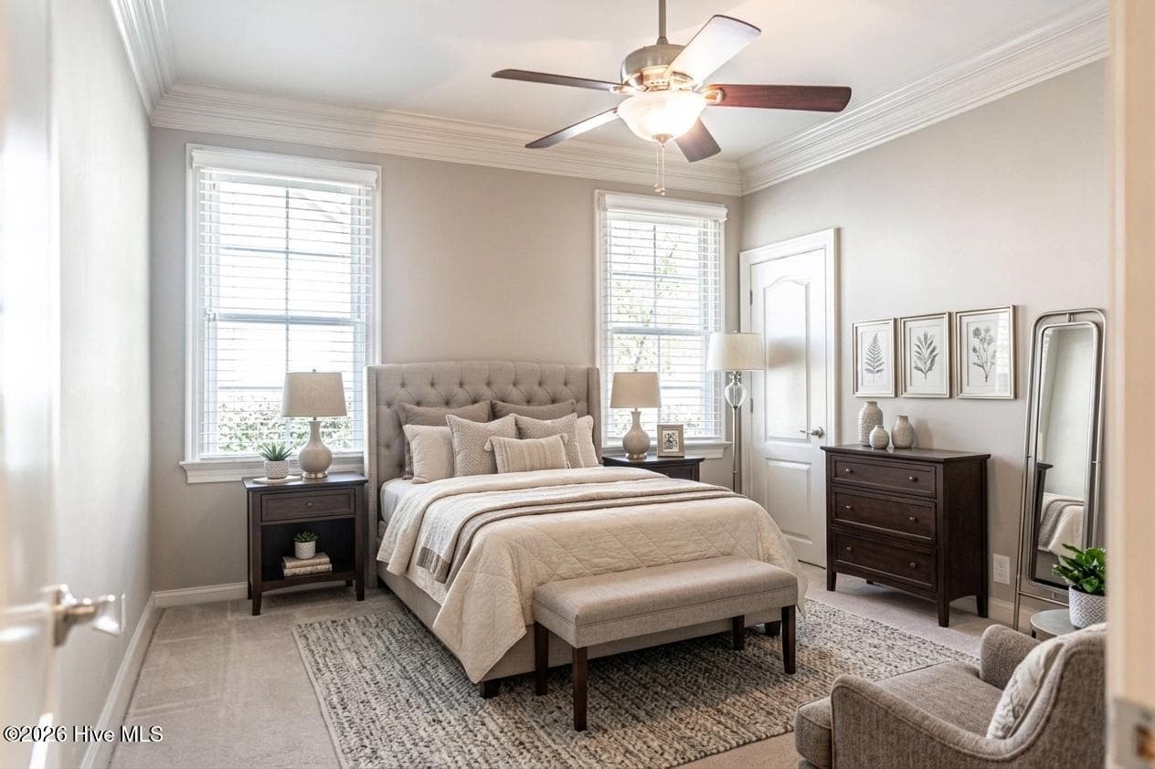 Guest bedroom 2-virtually staged - 38 E Augusta Lane, Southern Pines, NC 28387