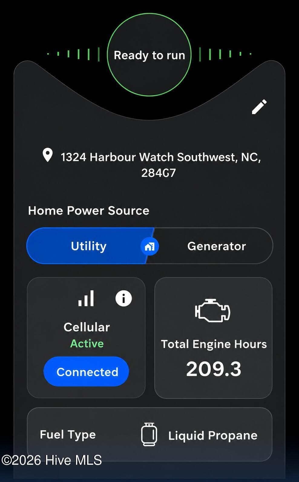Whole-house generator with app control - 1324 Harbour Watch SW, Calabash, NC 28467