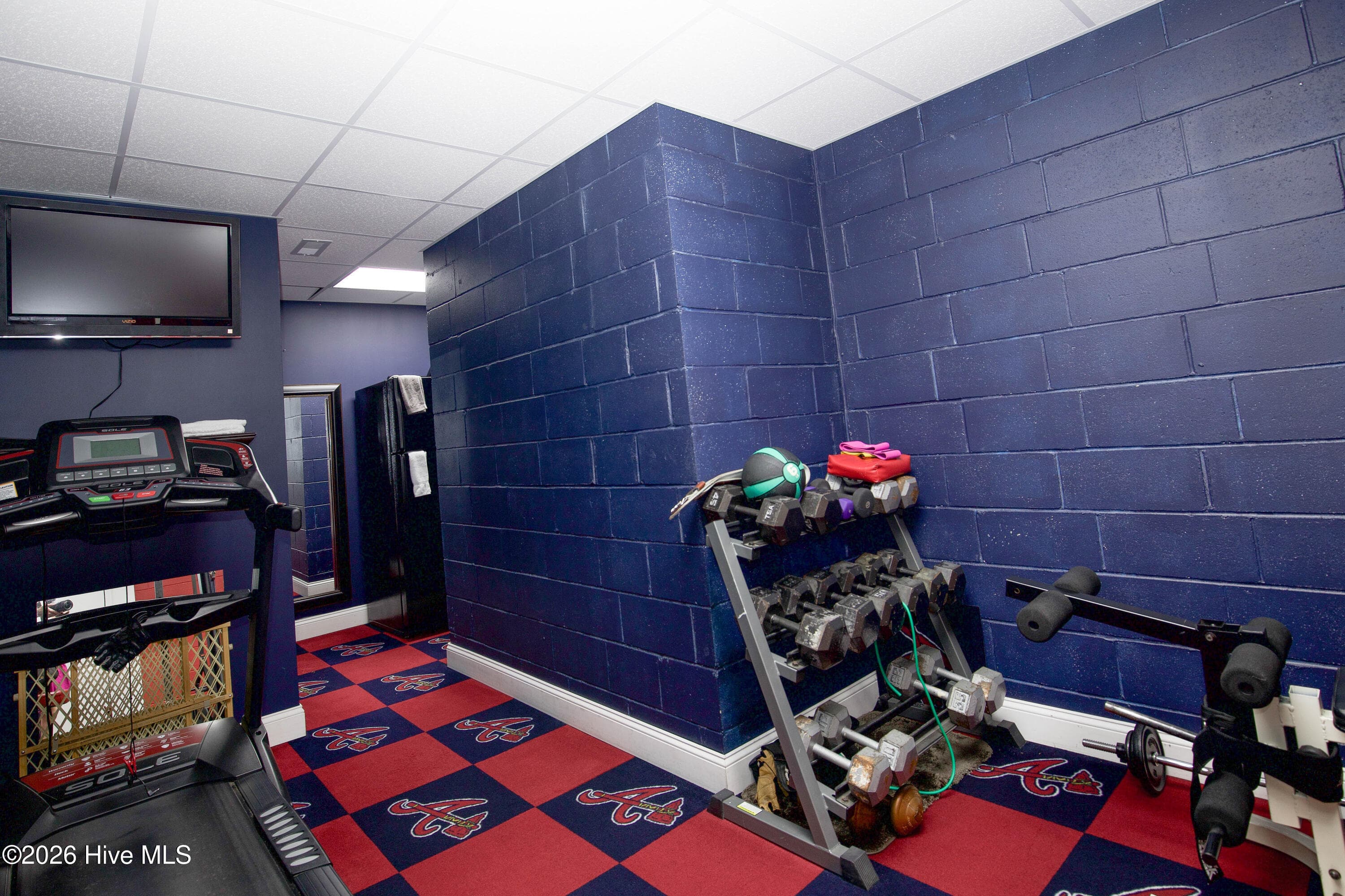 Lower-level exercise room. - 899 Seagull Drive, Vass, NC 28394, Vass