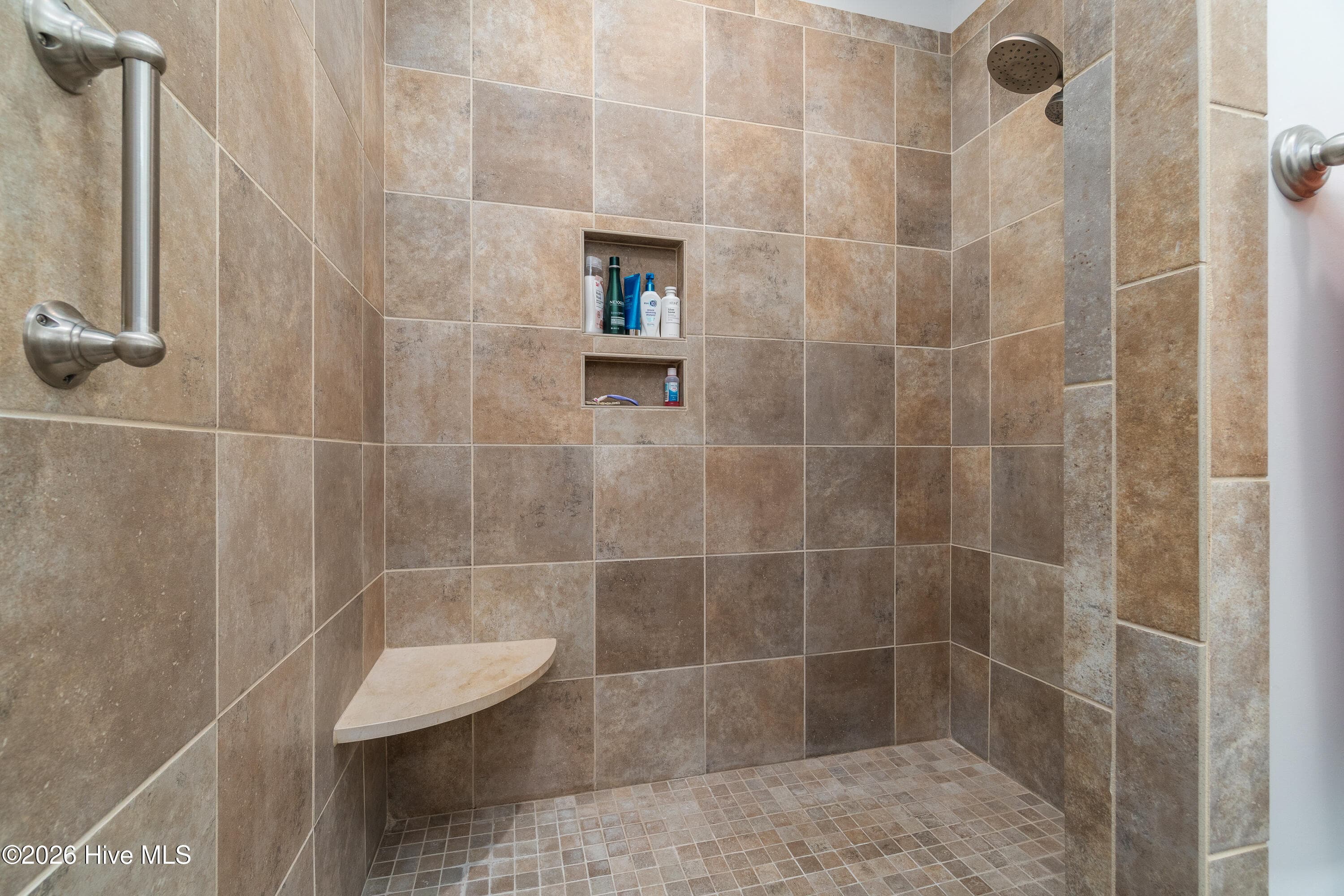 Primary walk-in shower - 603 Trawler Place, Newport, NC 28570, Newport
