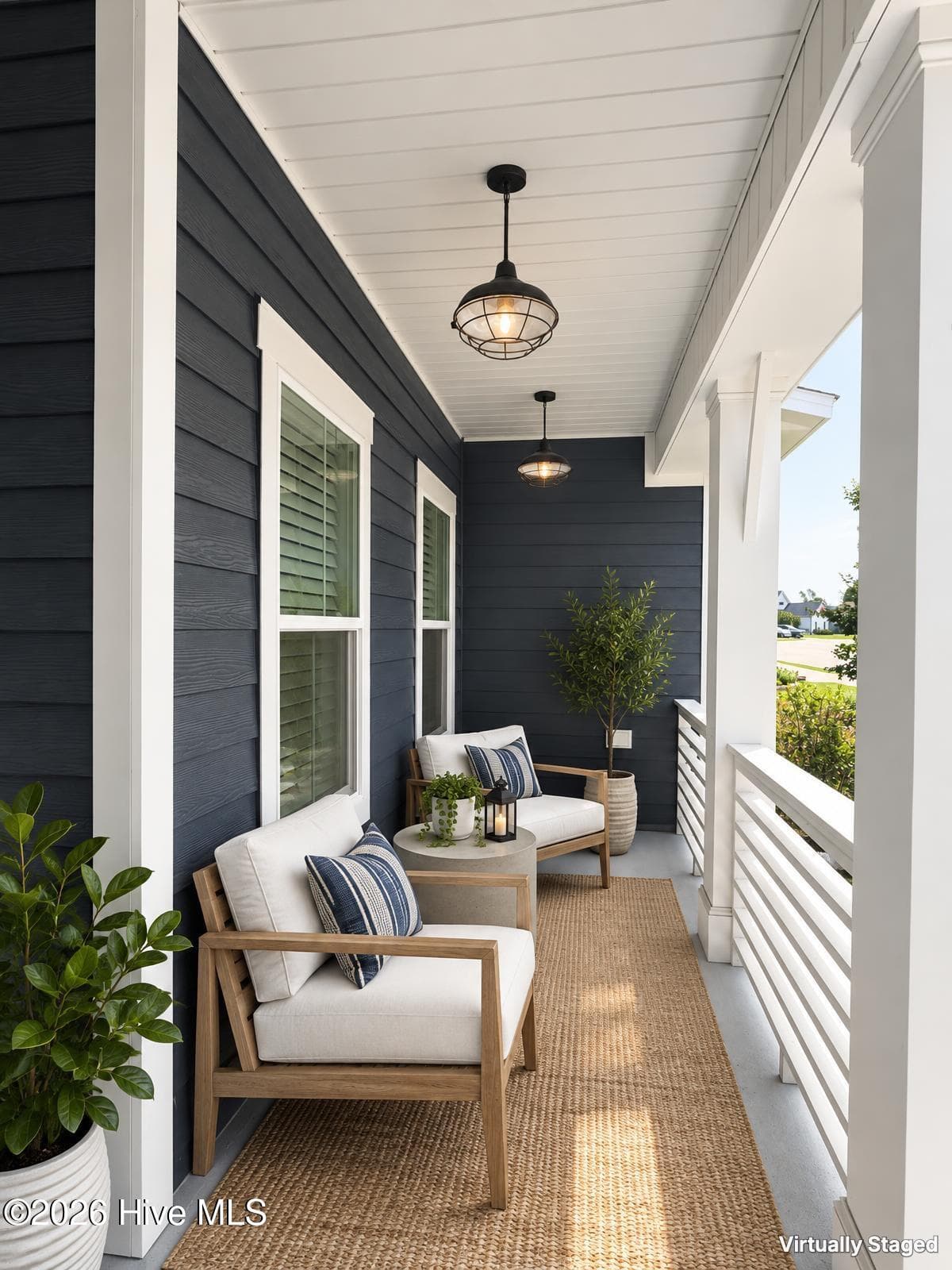 Front porch virtually staged - 2528 Lakeside Circle, Wilmington, NC 28401