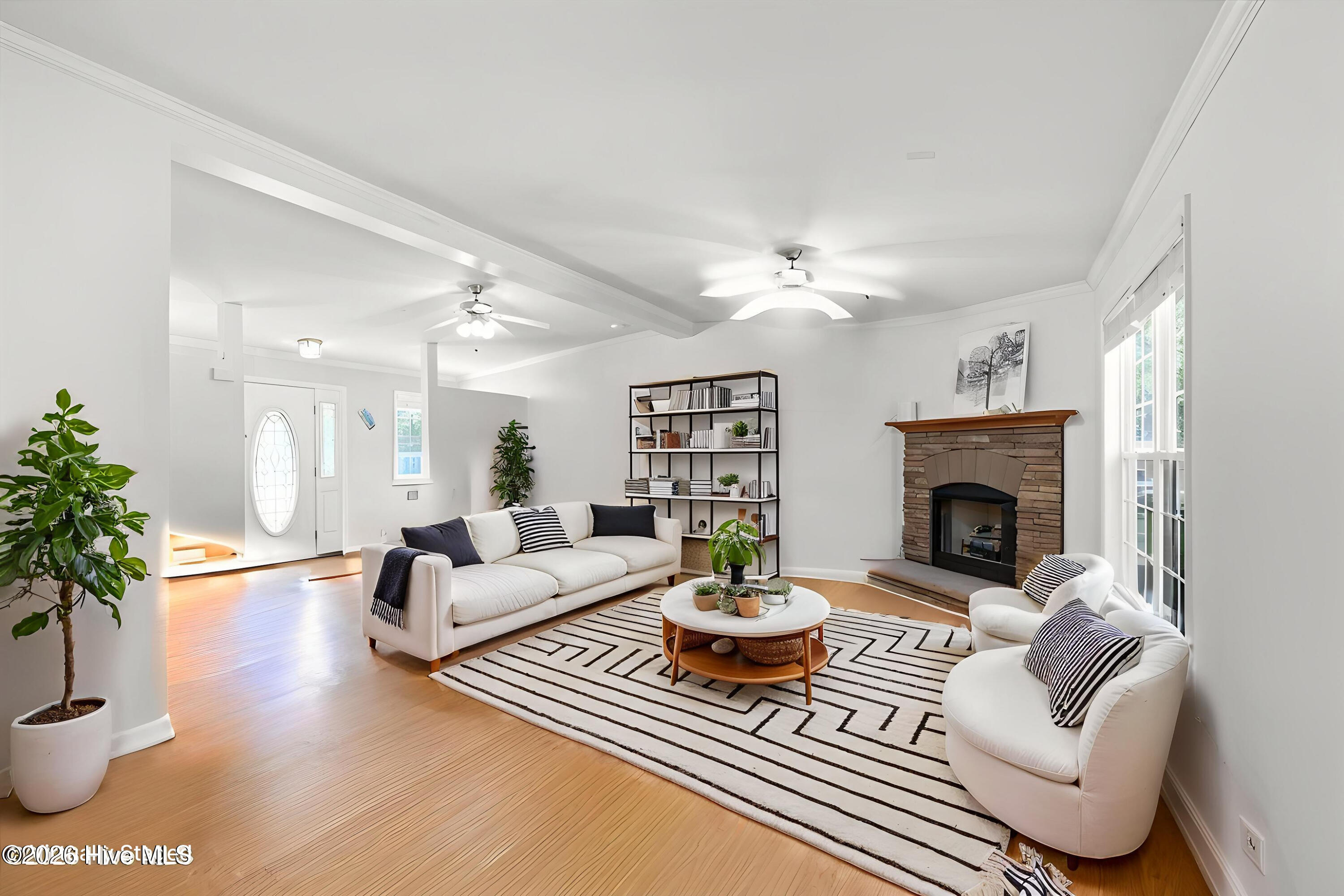 Virtually Staged Living Room - 303 Wood Street, Goldsboro, NC 27534