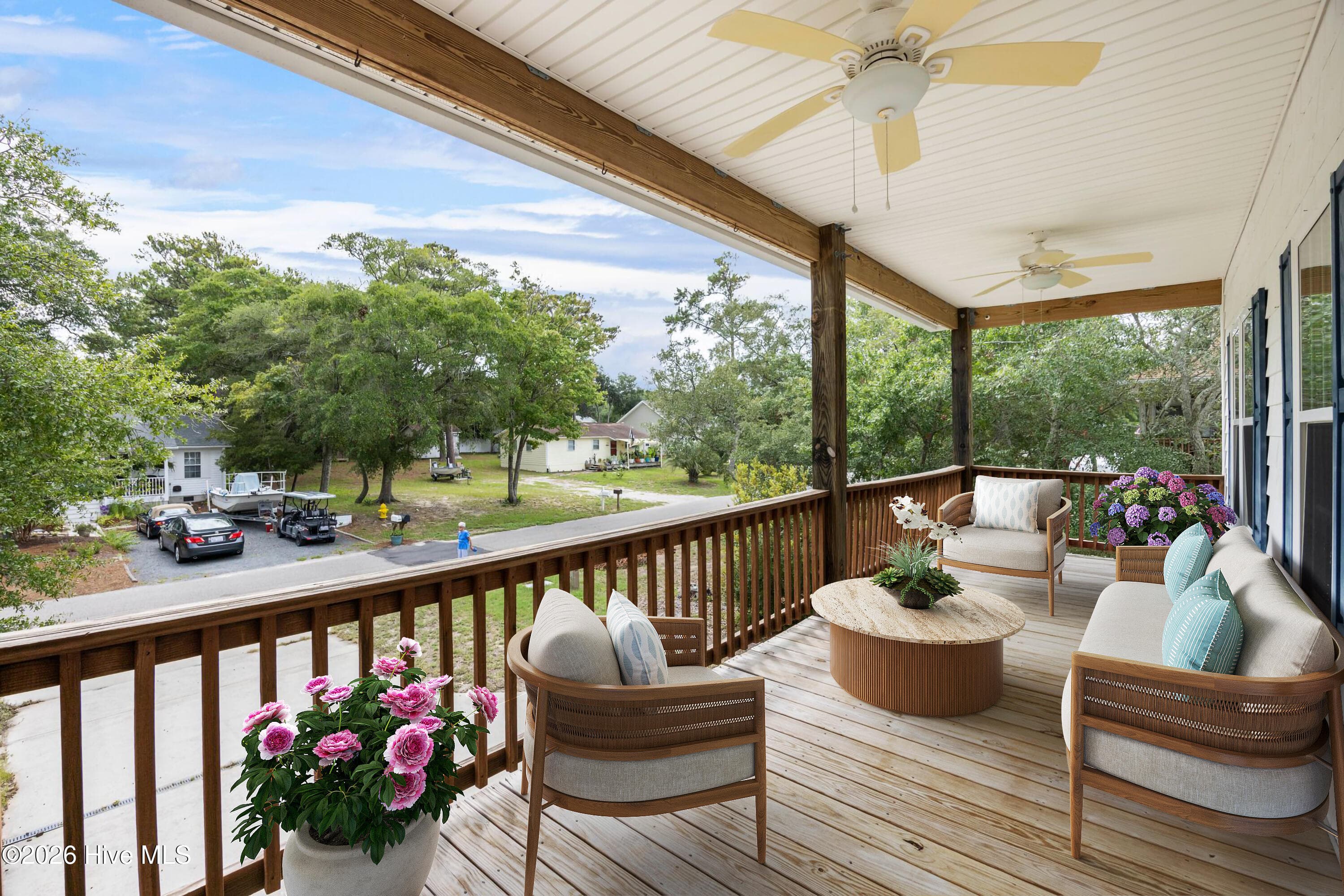 VIRTUAL STAGING of Front Porch - 225 NE 39th Street, Oak Island, NC 28465