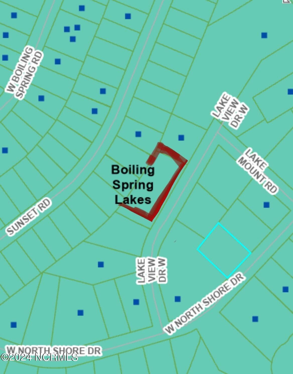 map provided courtesy of Brunswick county GIS - 27&28&29 Lakeview Drive, Boiling Spring Lakes, NC 28461