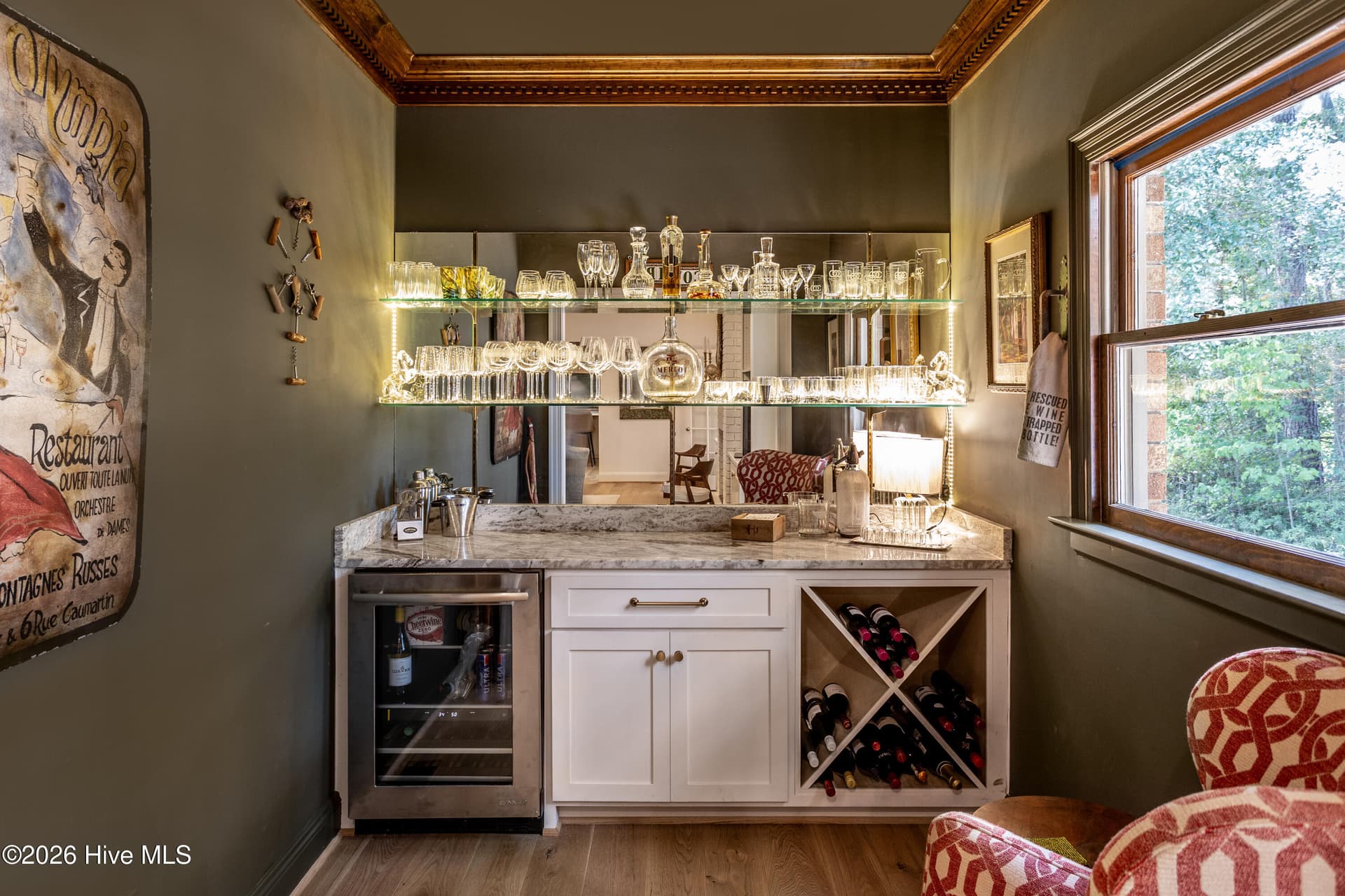Think Mad Men era. Gorgeous Bar Room adjacent to family room. - 5050 Country Club Drive N, Wilson, NC 27896