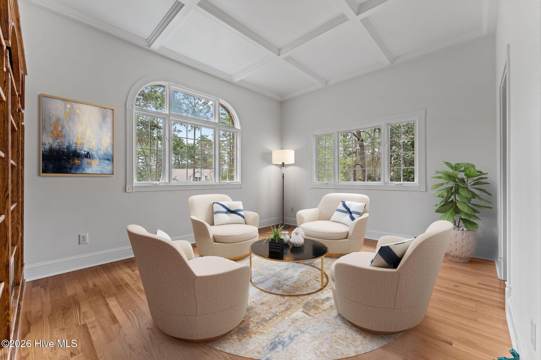 Virtual staging of den. - 22 Lochmere Drive, Pinehurst, NC 28374