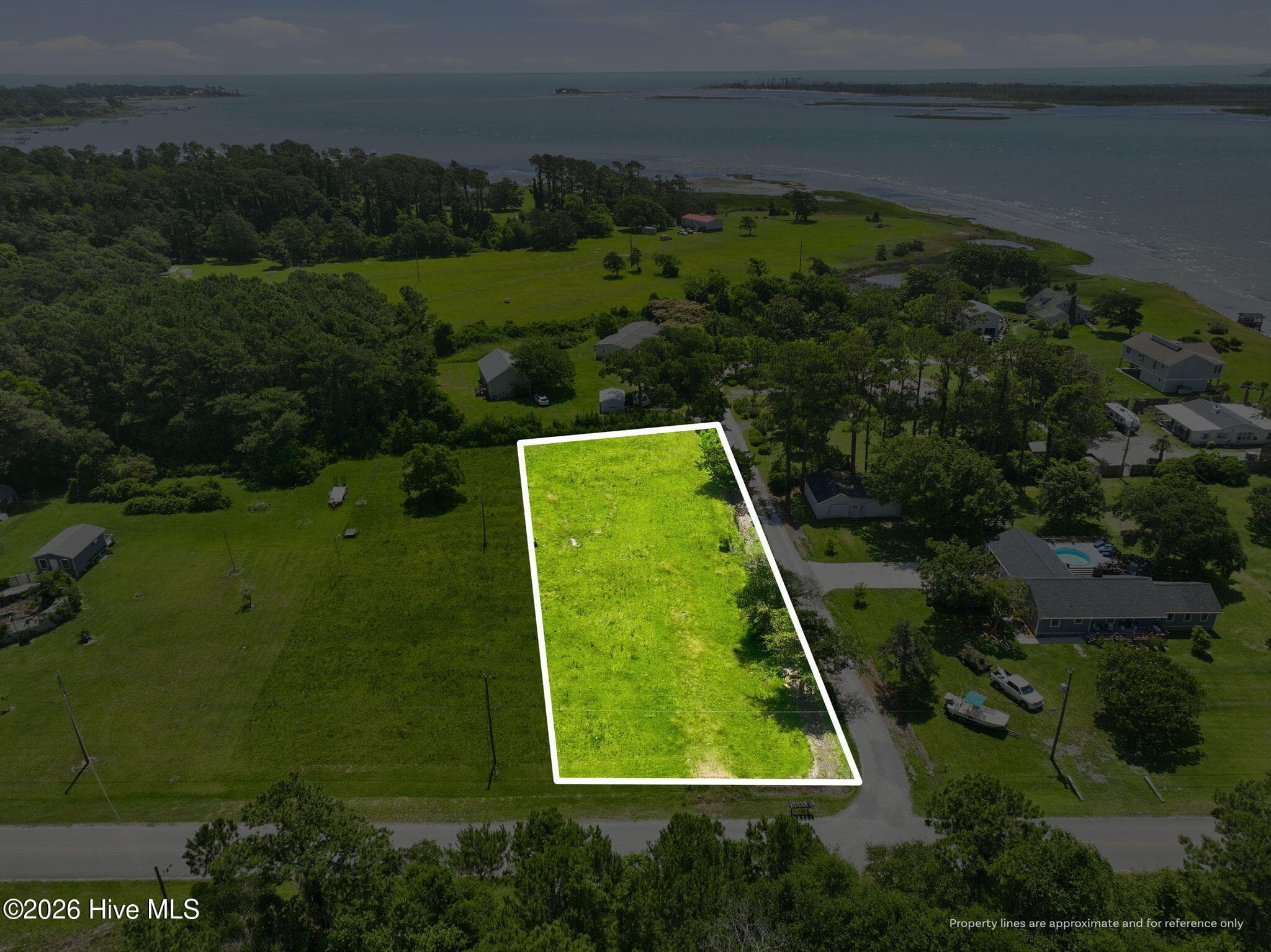 Outline of Property - 233 Ferry Dock Road, Gloucester, NC 28528