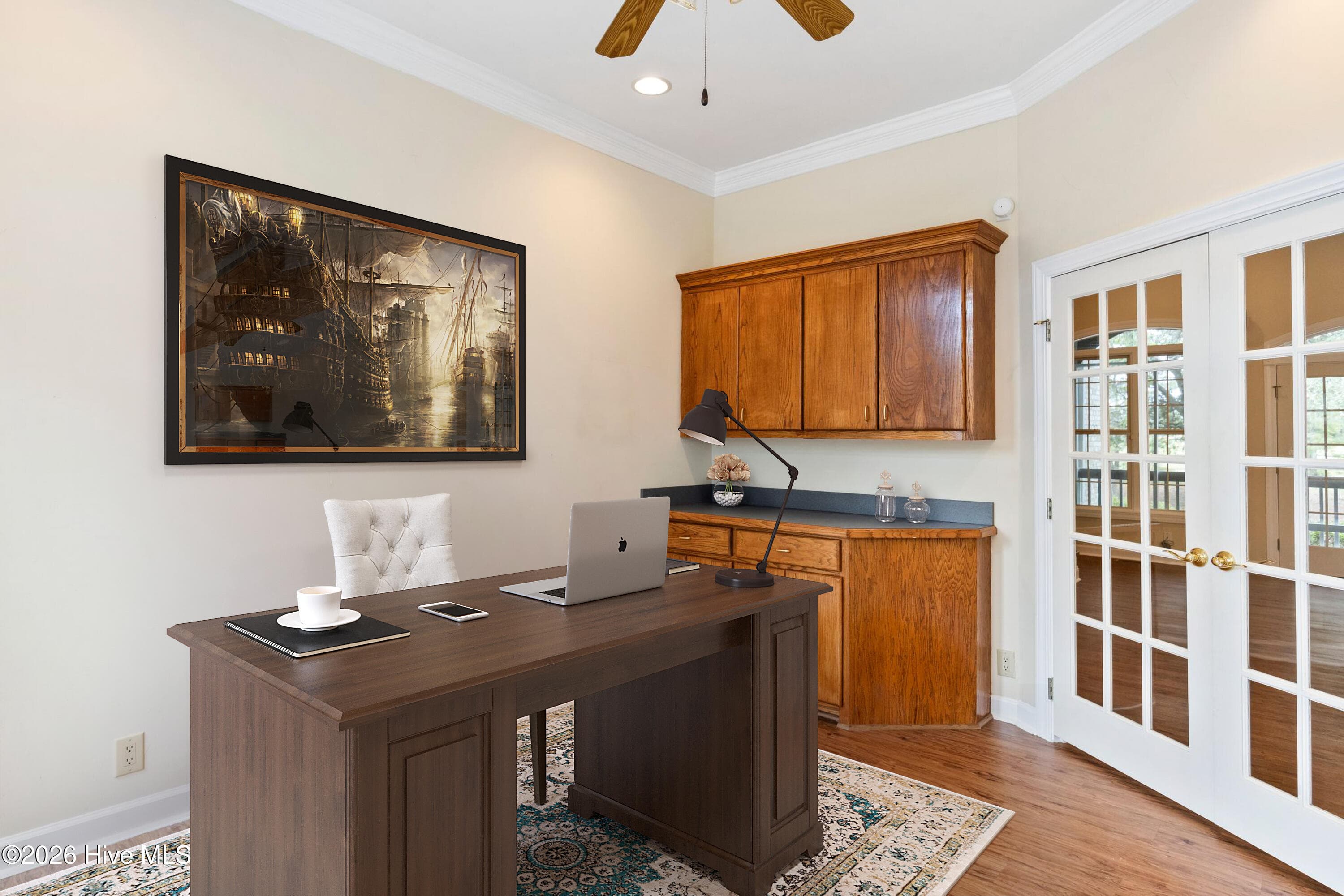 Home Office virtual staging - 1834 Quail Point SE, Bolivia, NC 28422