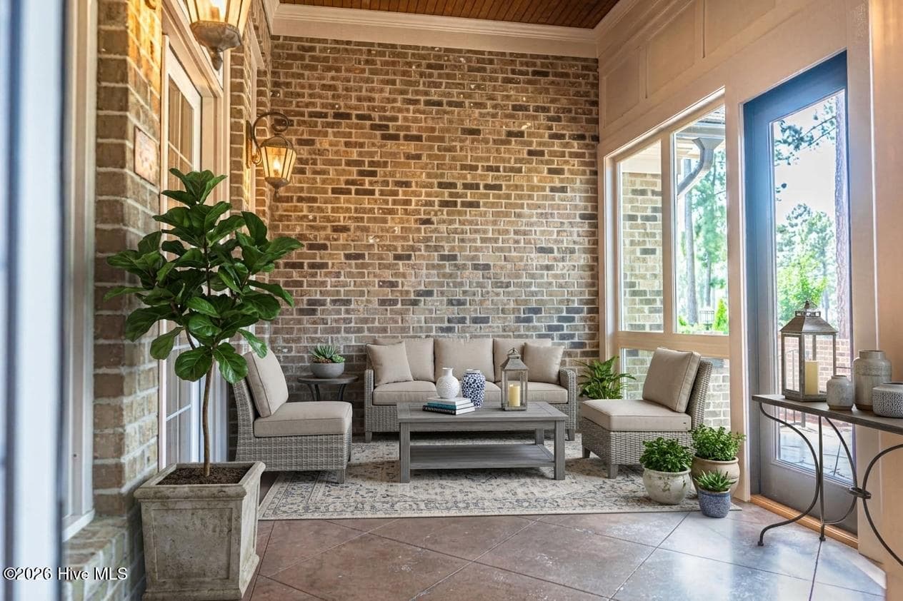 Enclosed porch-virtually staged - 38 E Augusta Lane, Southern Pines, NC 28387