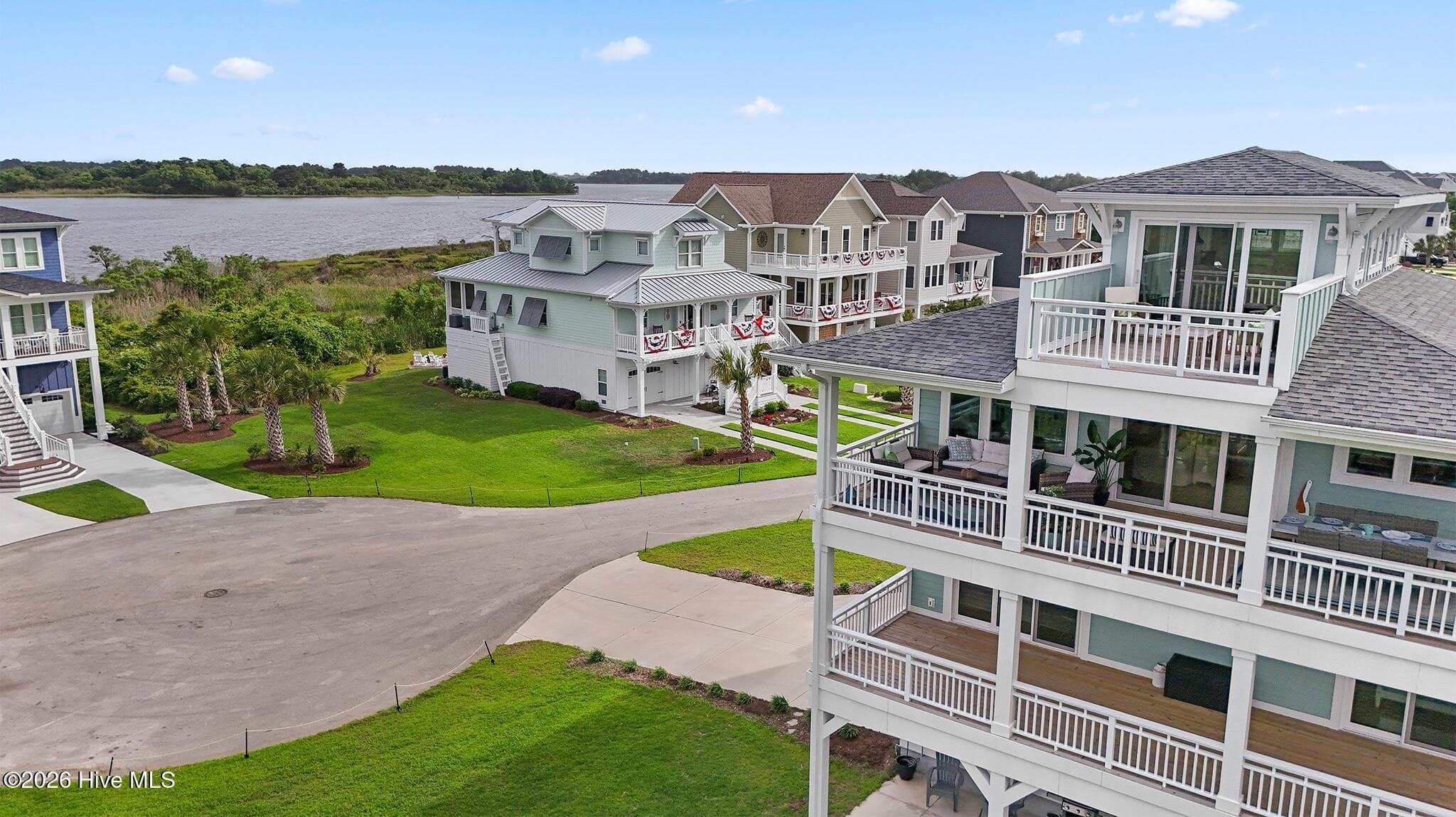 Aerial View Intracoastal Waterway - 401 Caspian Court, Holly Ridge, NC 28445