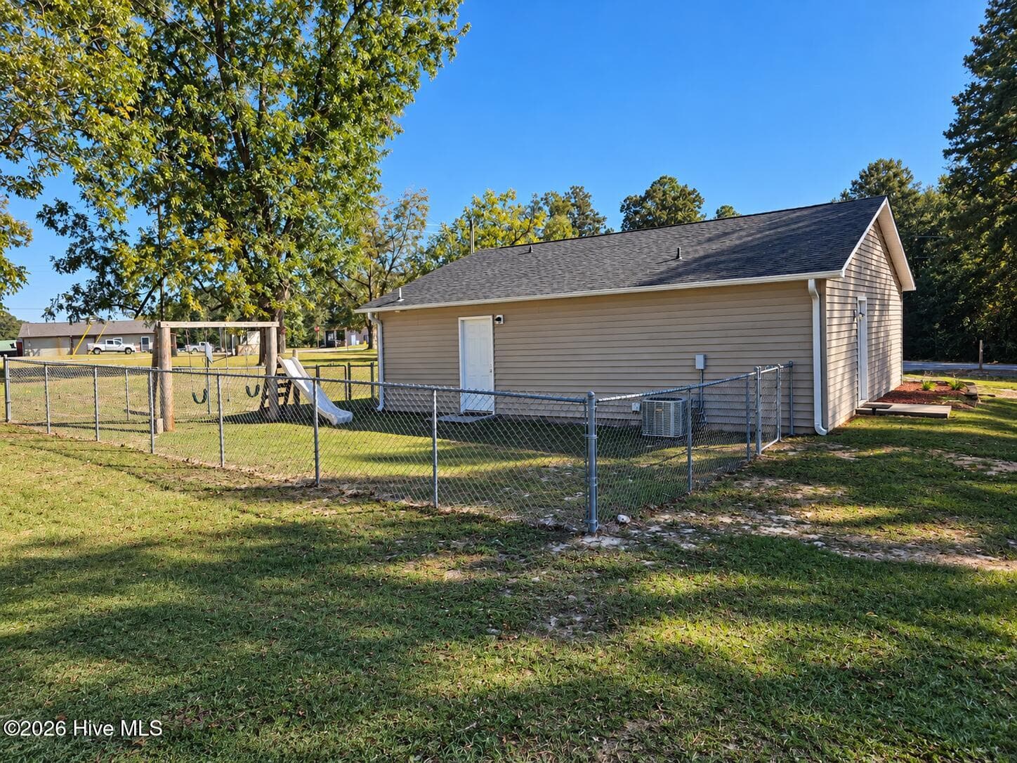 Backyard with playground - 3133 Vass-carthage Road, Carthage, NC 28327