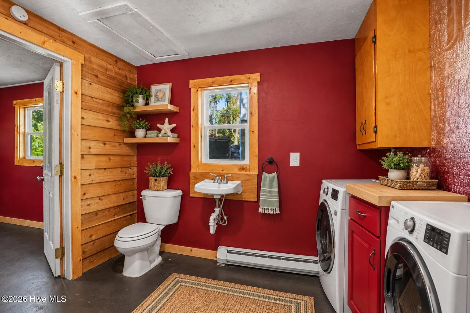 Virtual Staged Half Bath / Laundry - 124 N Middleton Avenue, Oak Island, NC 28465, Oak Island