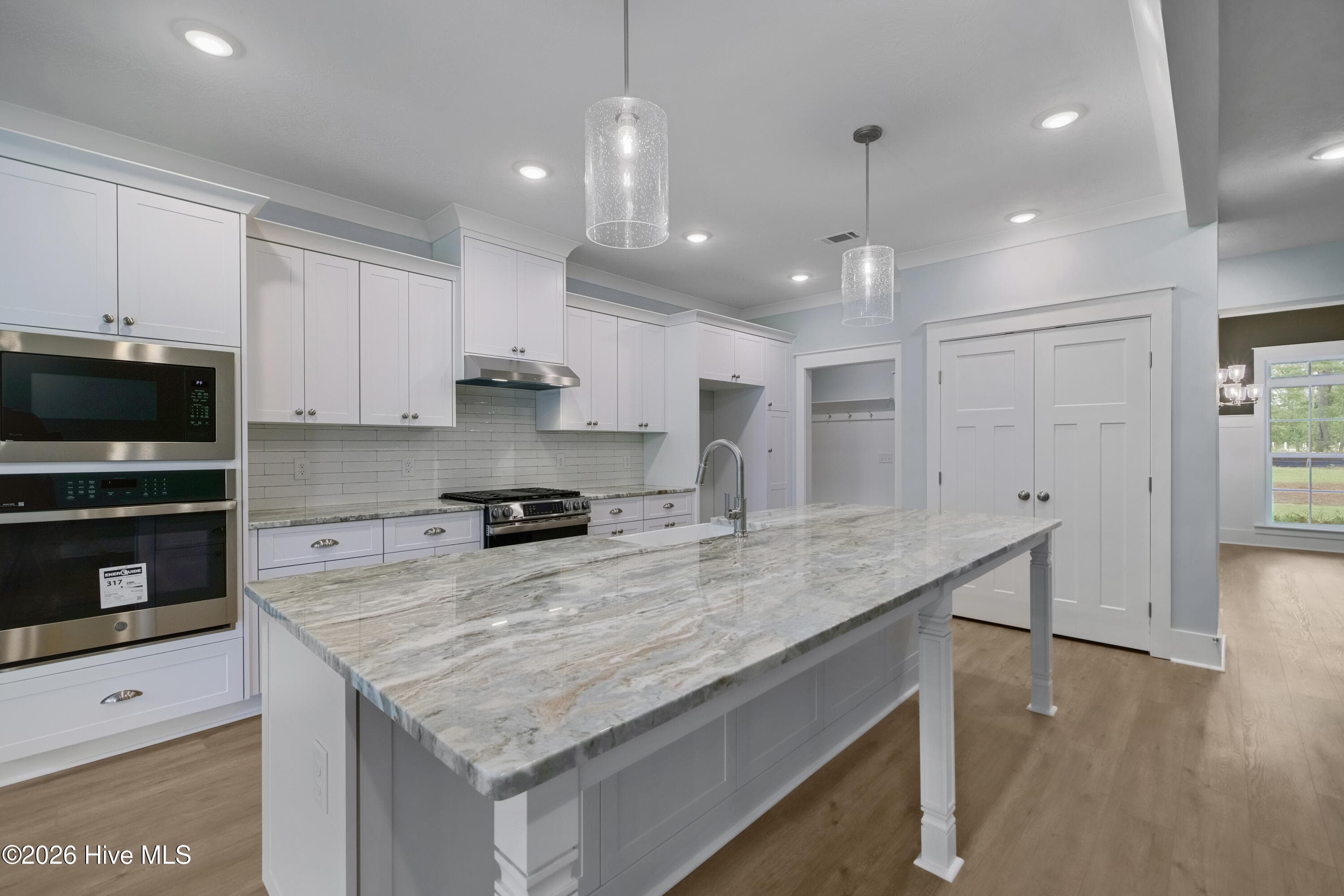 Huge kitchen island with beauty panels - 1777 Bellingham Drive, Beech Island, SC 29842
