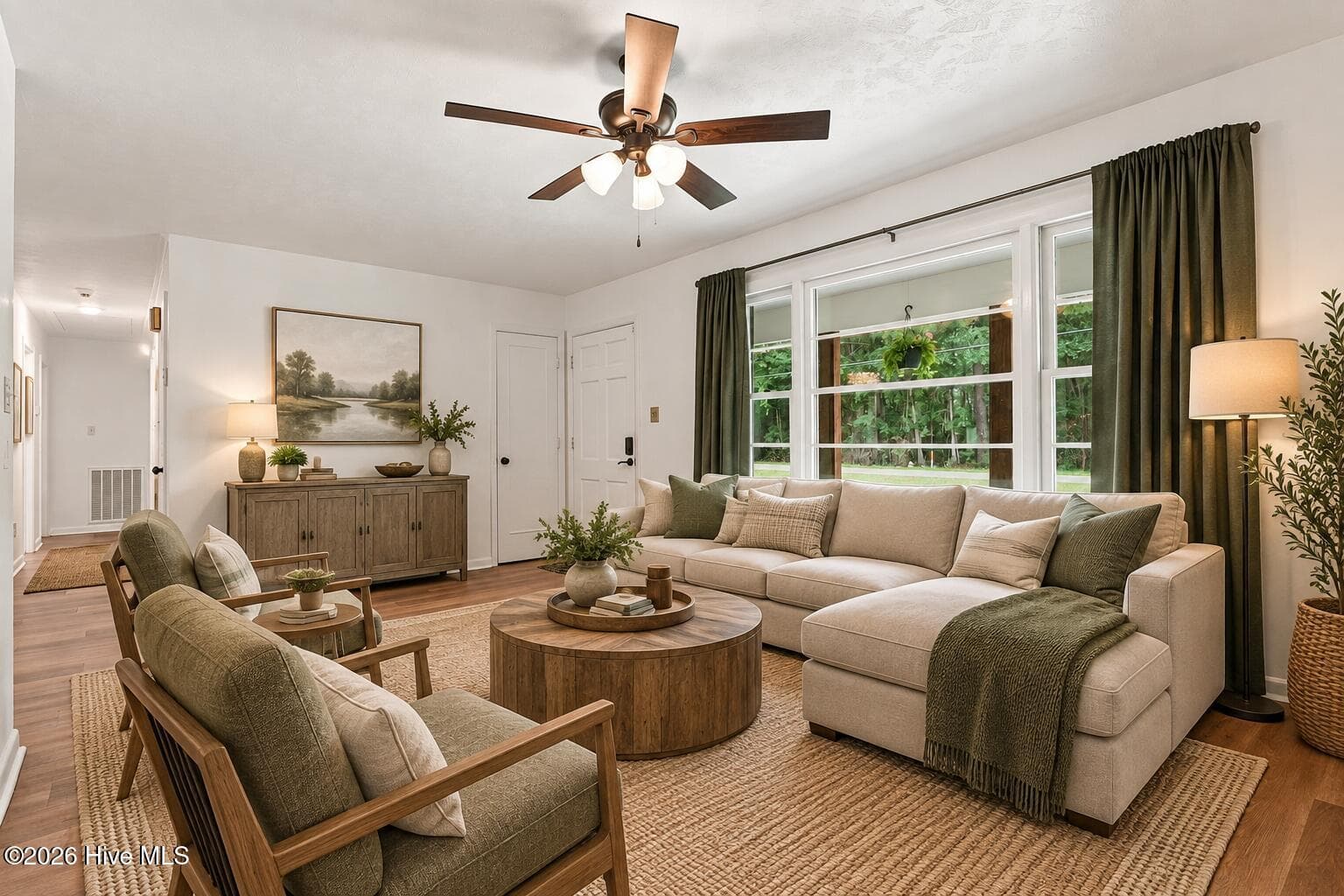 Virtually staged entertaining area - 13280 Blues Farm Road, Laurinburg, NC 28352