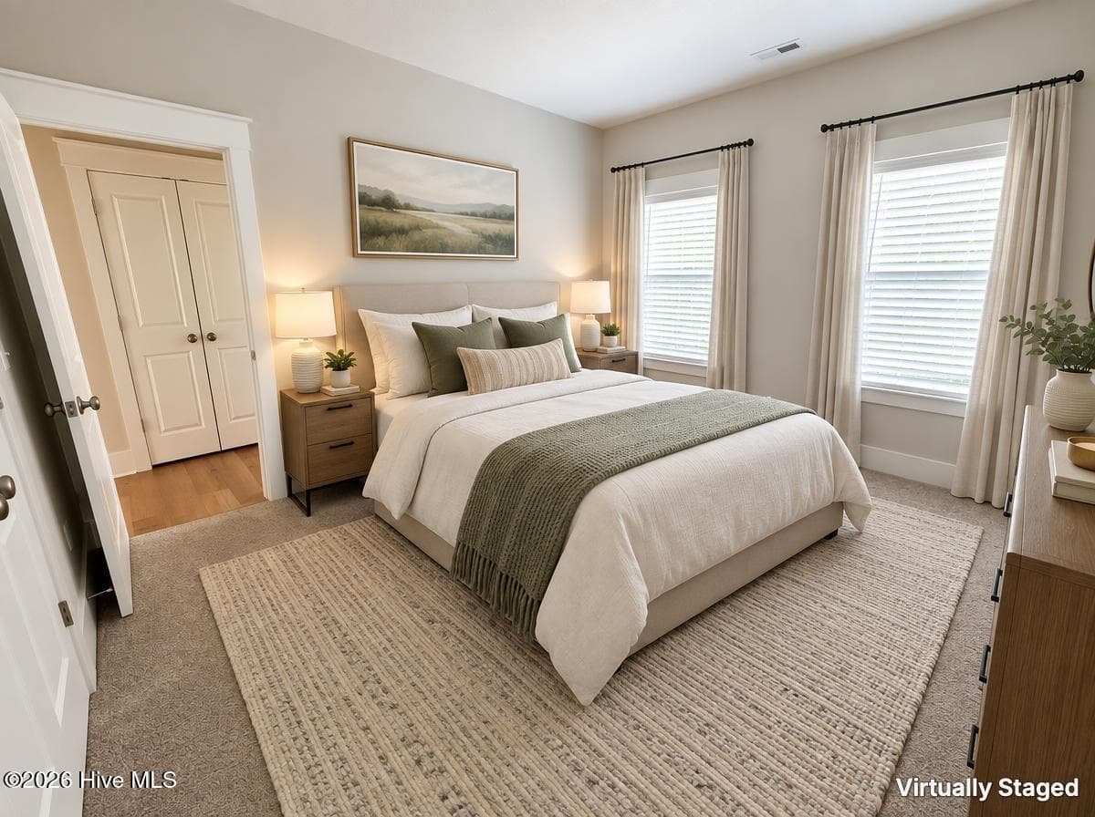 Second bedroom virtually staged - 2528 Lakeside Circle, Wilmington, NC 28401