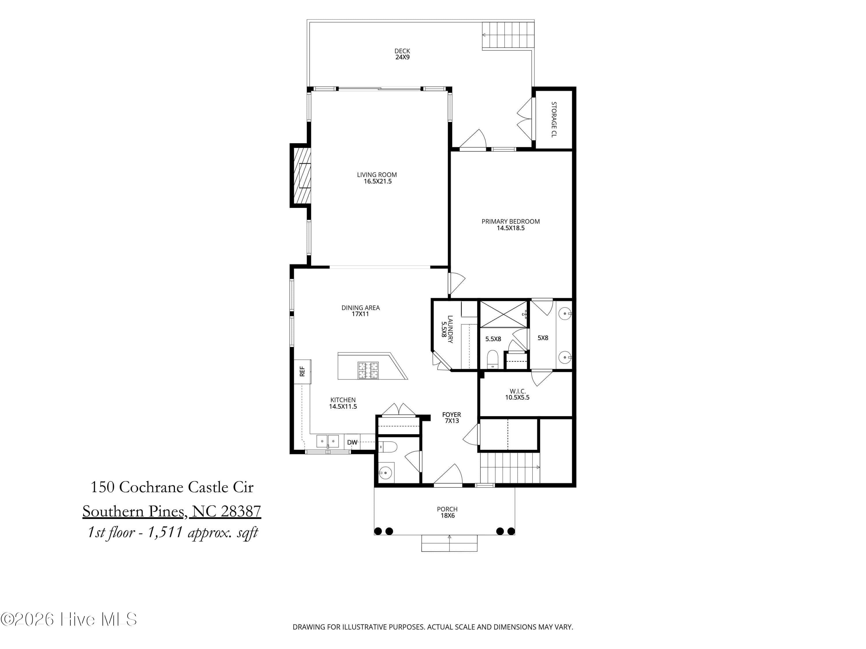 Beautiful Open floorplan with primary suite on first floor. - 150 Cochrane Castle Circle, Pinehurst, NC 28374