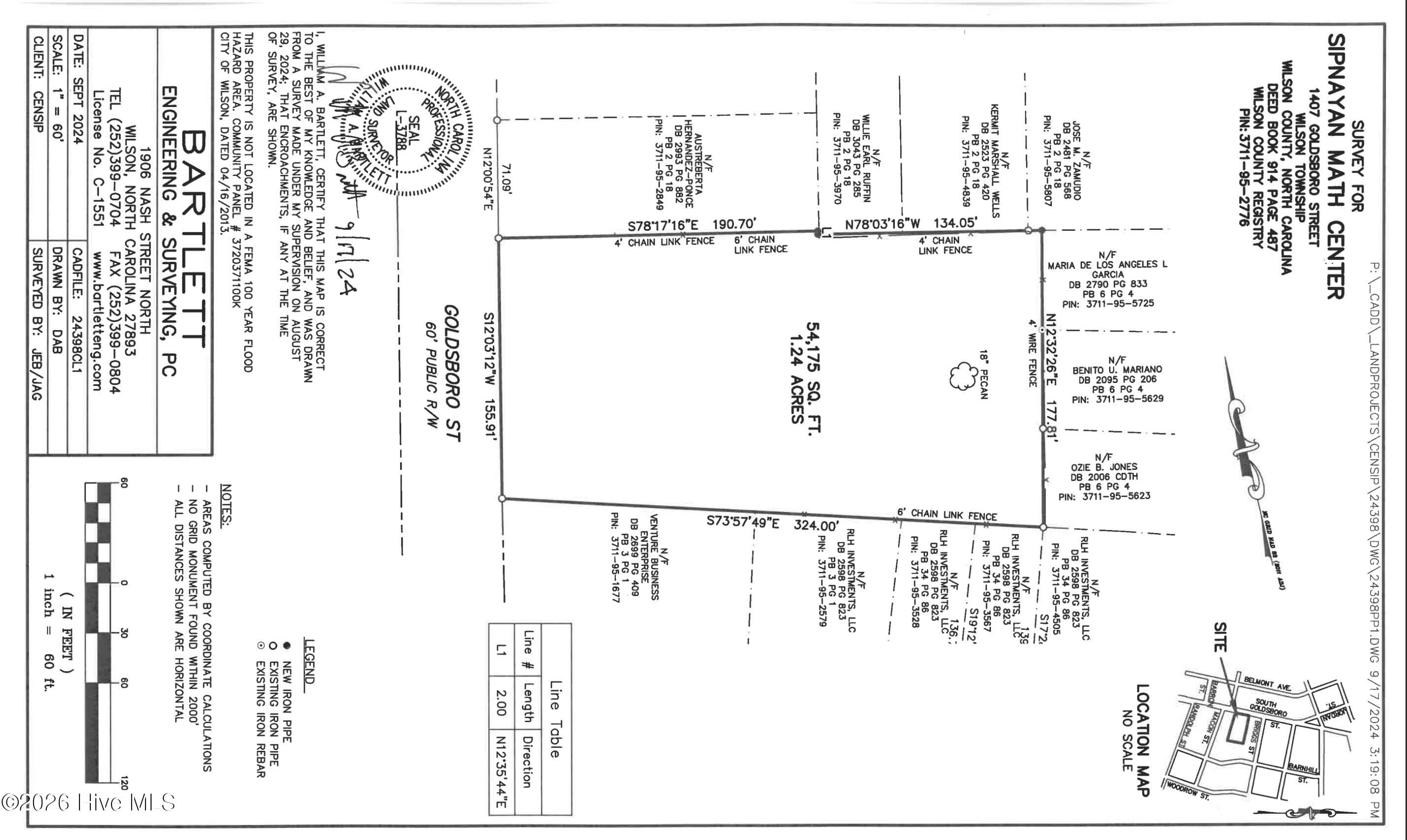 1.23 Acres. Near City of Wilson's Warbirds Baseball Park. Not in a flood zone per City of Wilson GIS Records
Public - 1407 Goldsboro Street S, Wilson, NC 27893