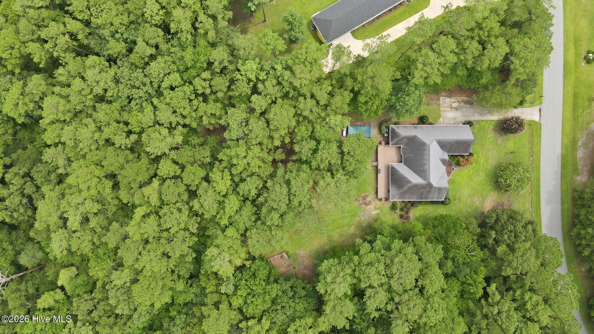 Drone shot view of home - 407 Rustic Court, Pollocksville, NC 28573