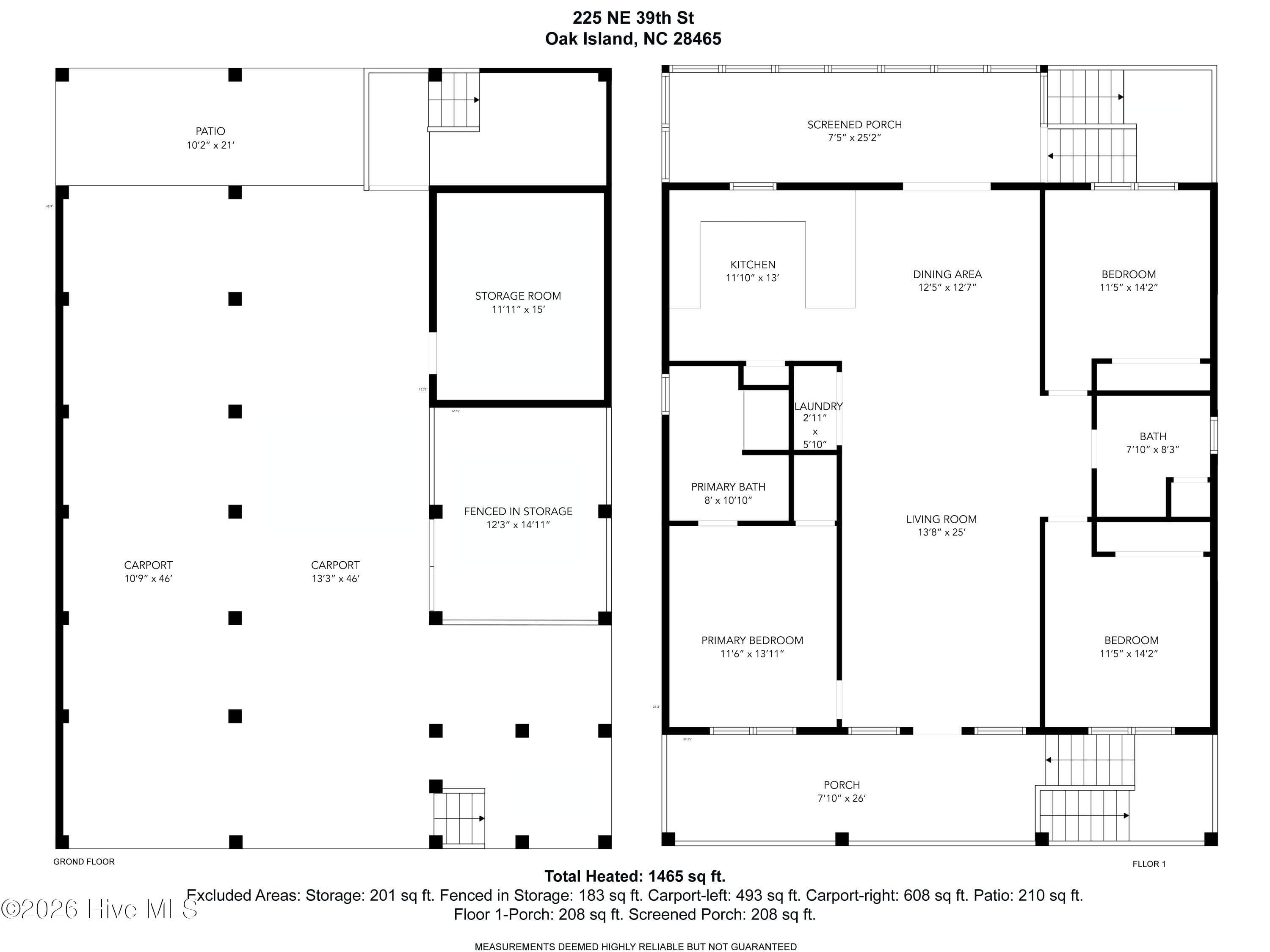 FLOOR PLAN - 225 NE 39th Street, Oak Island, NC 28465