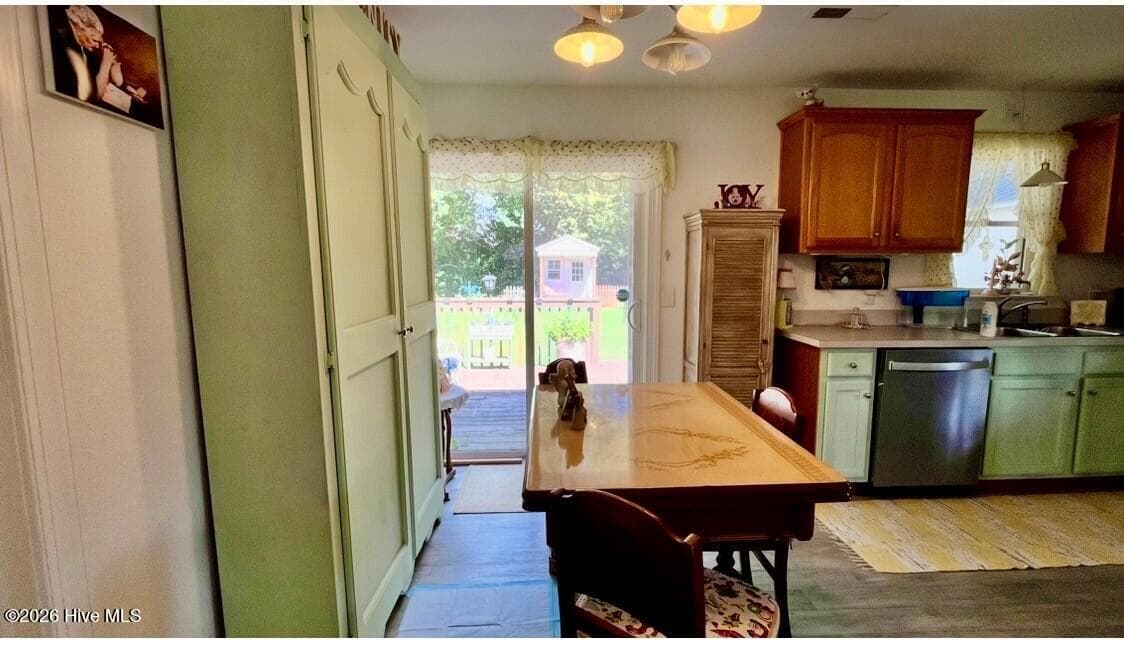 Eat-In Area - Patio Doors to Deck - 120 Ranch Drive, Elizabeth City, NC 27909