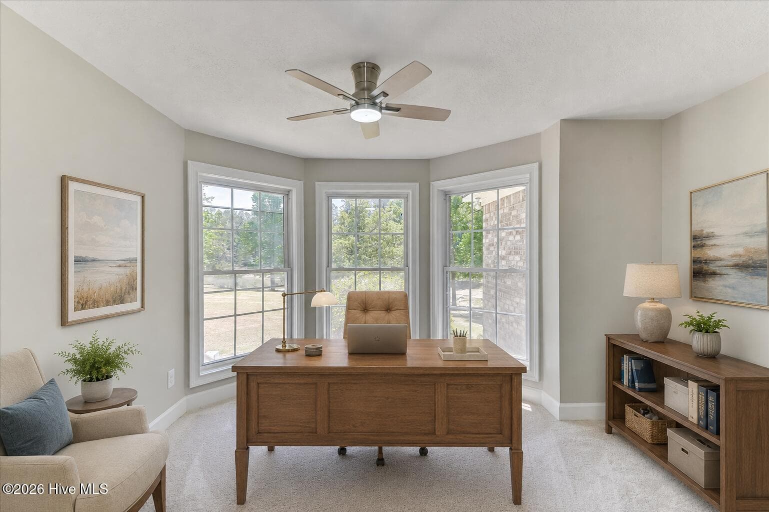 Virtually staged as a home office. Furniture and décor are digitally added and are not included with the property. - 1154 Water Oak Drive, Lincolnton, GA 30817