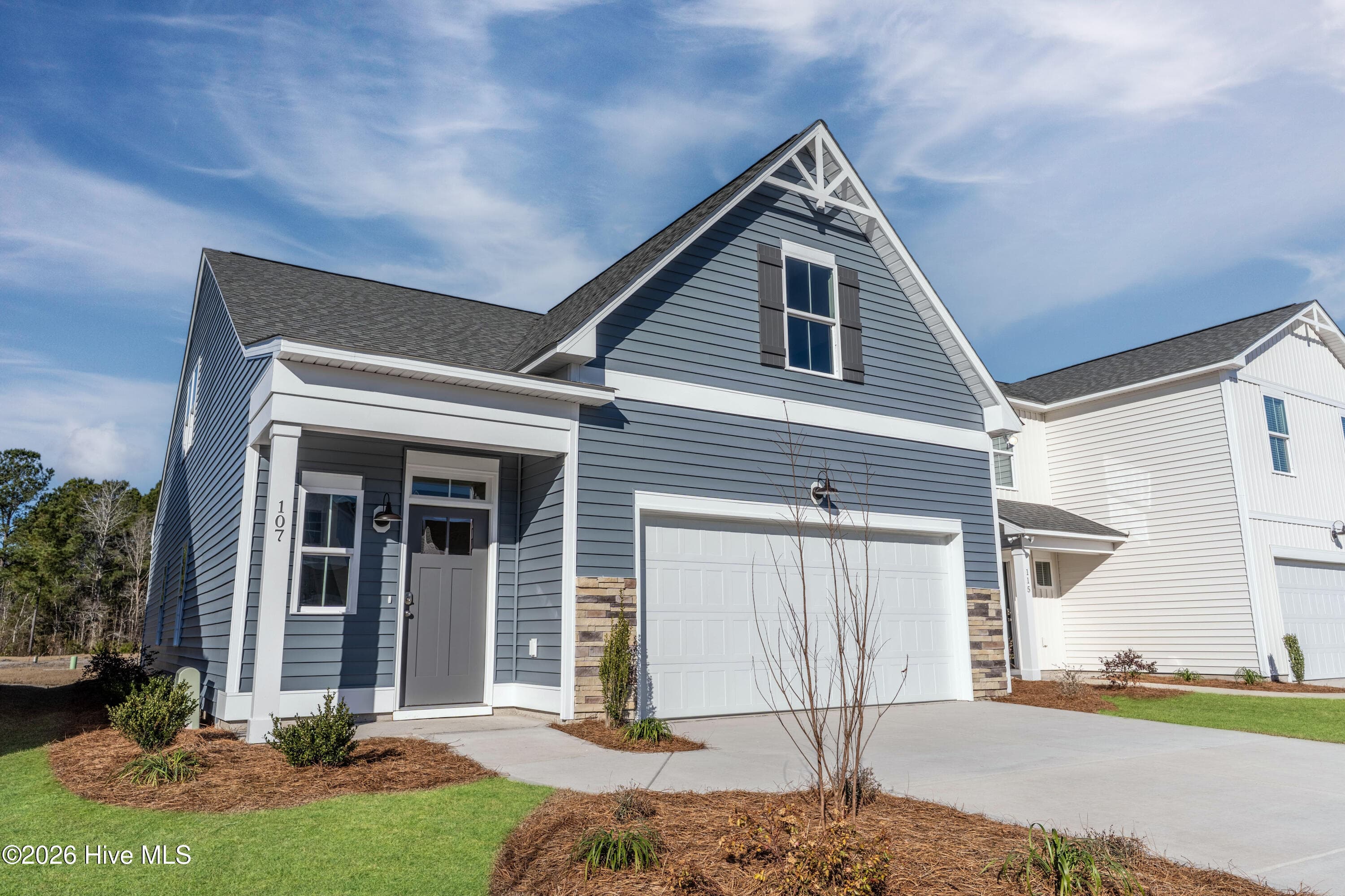 ''Home shown is a representation of the floor plan and may include optional features or upgrades. Elevations, materials, colors, finishes, square footage, and included features may vary from the actual home. Please consult the Community Sales Manager for complete details.'' - 101 W Farley 83, Hampstead, NC 28443
