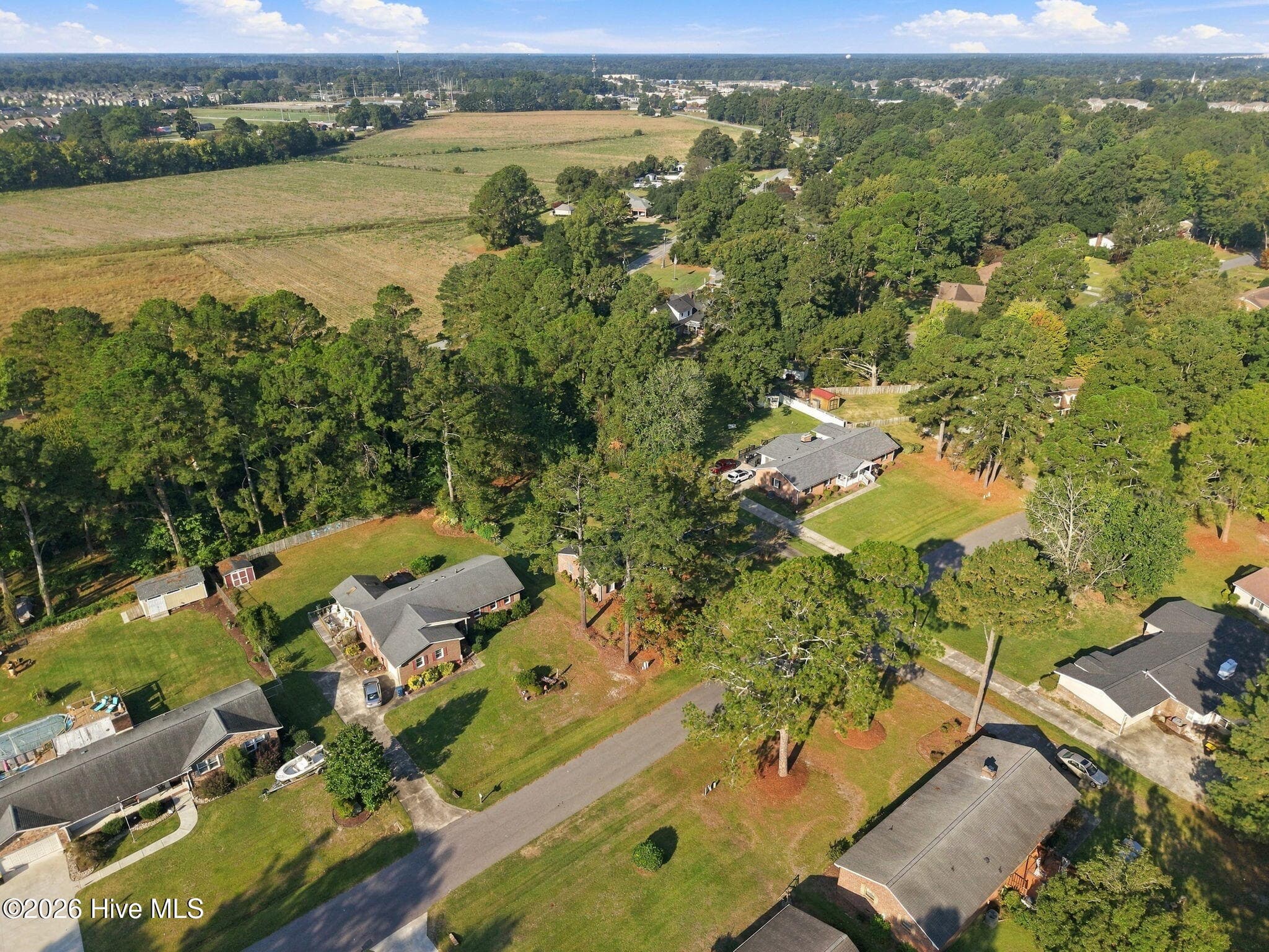 Ariel view of home - 109 Hardee Street, Greenville, NC 27858