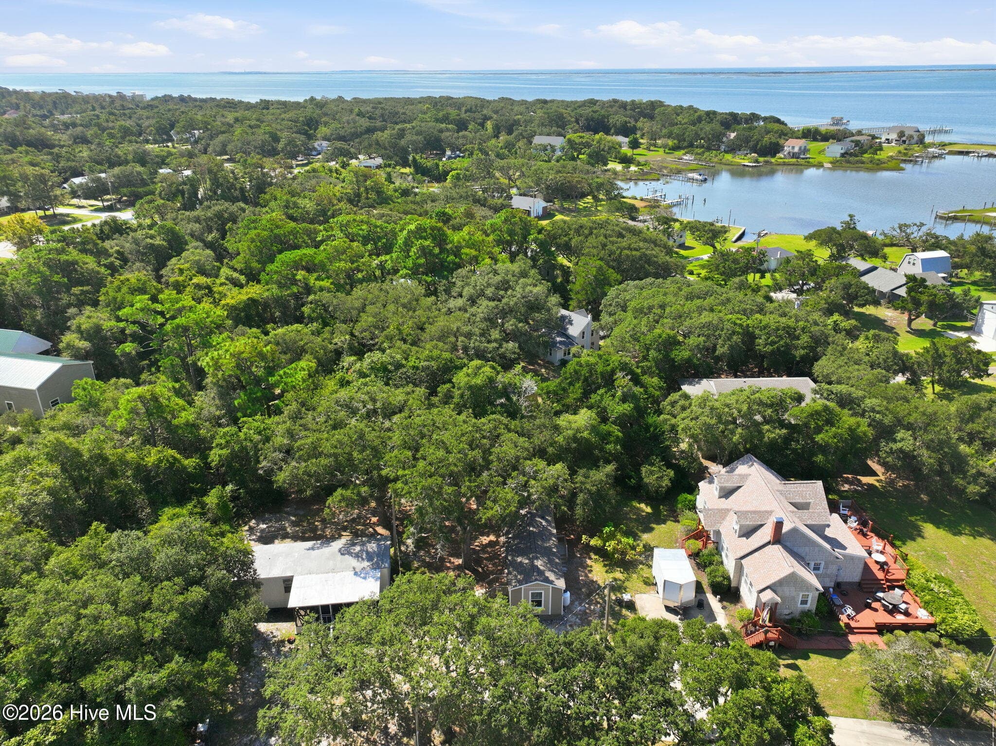 Aerial - 114 Brooks Creek Lane, Harkers Island, NC 28531, Harkers Island