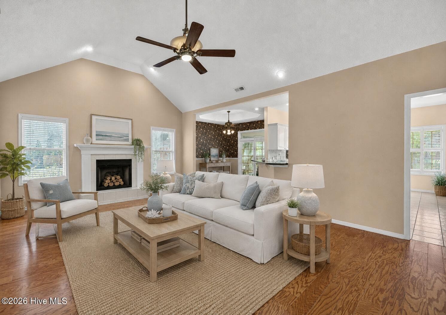 Virtually Staged Living Room - 1113 Willow Pond Lane, Leland, NC 28451