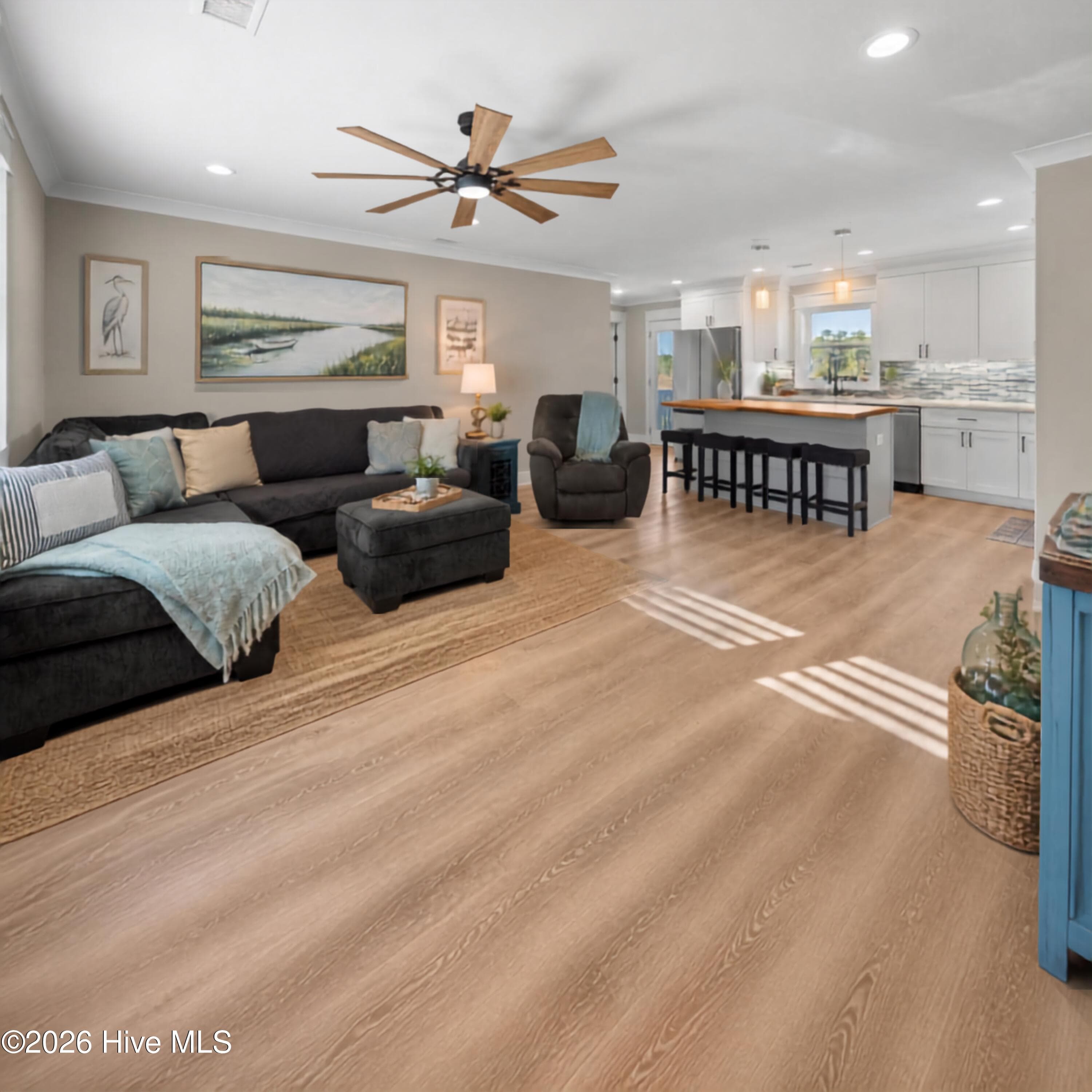 Virtually staged wall art and accents. - 2037 Oxpen Road SW, Supply, NC 28462