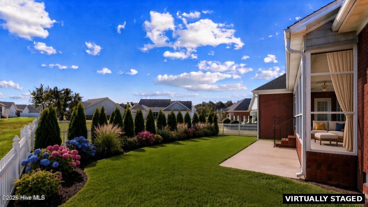 virtually staged yard - 207 Kingston Circle, Goldsboro, NC 27530
