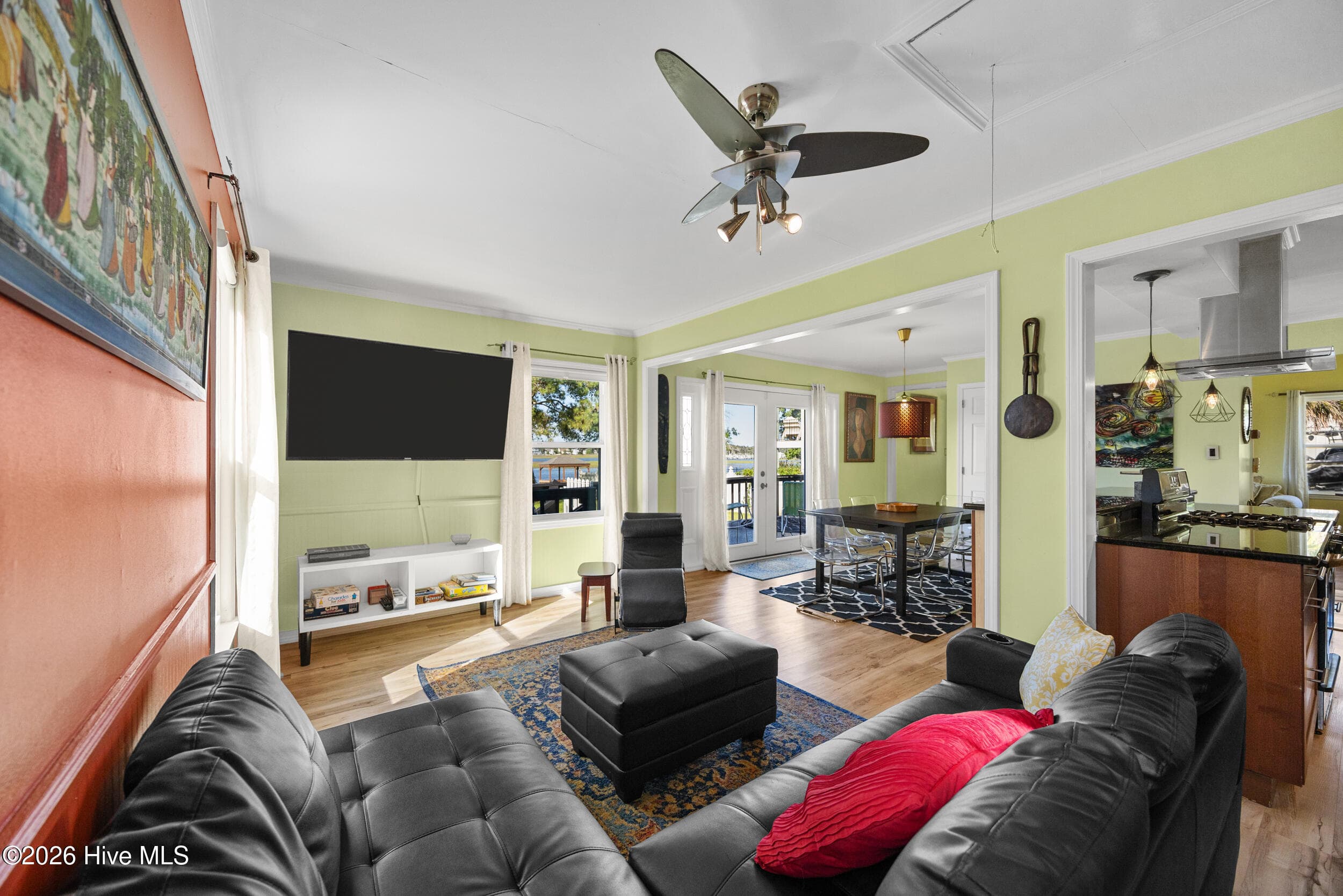 Family Room w/ Water Views - 5802 E Yacht Drive, Oak Island, NC 28465