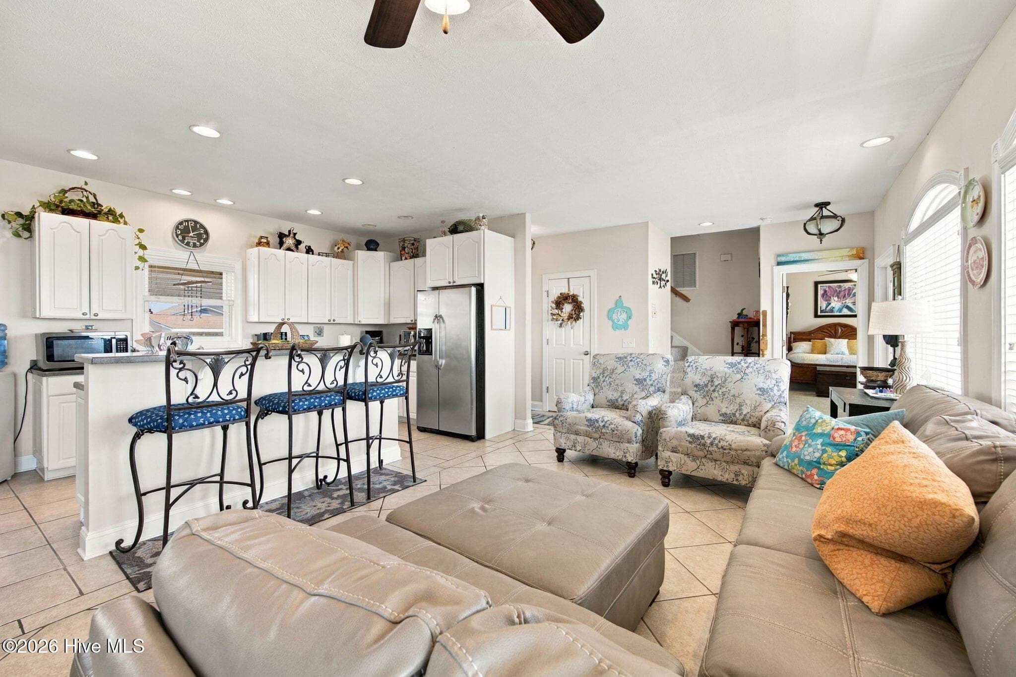 Living Room/Kitchen - 134 Ocean Boulevard E, Holden Beach, NC 28462, Holden Beach