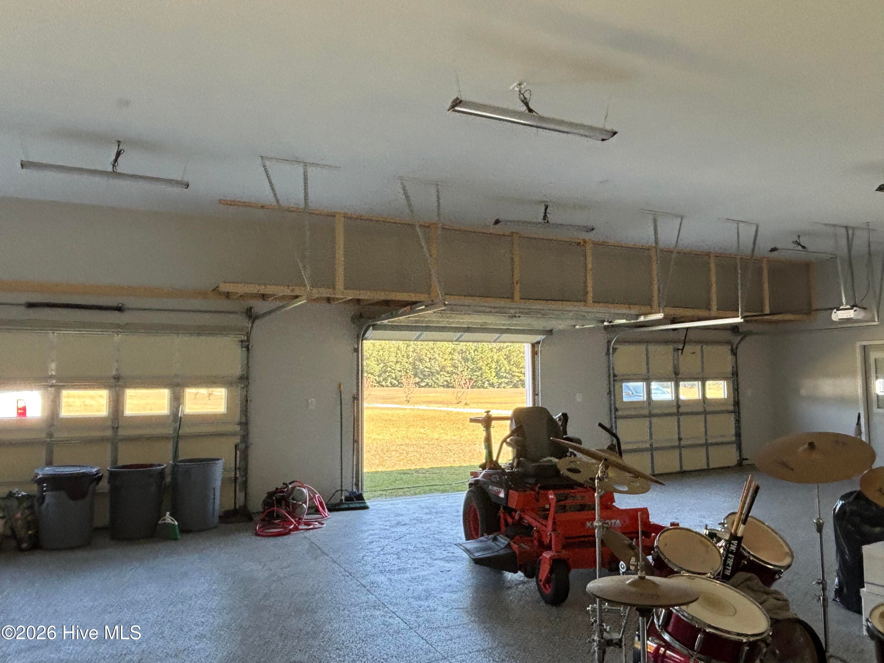 3 regular size doors. Opener on far right door in picture - 593 La Wane Lane, Trenton, NC 28585