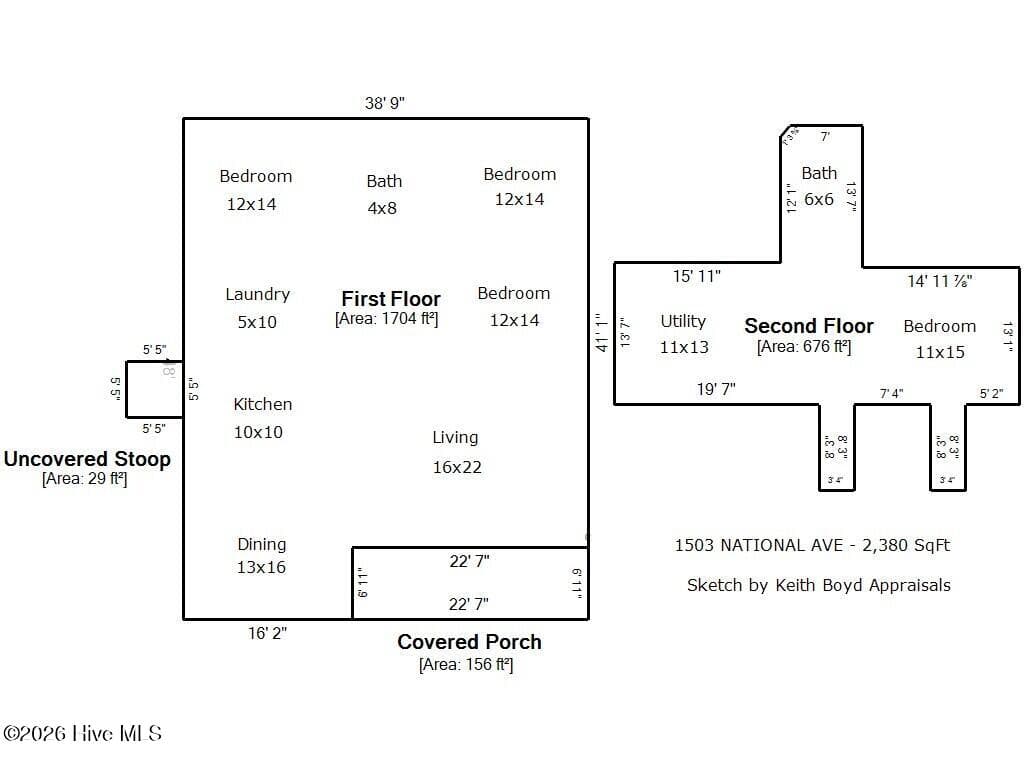 SKETCH - 1503 National Avenue, New Bern, NC 28560