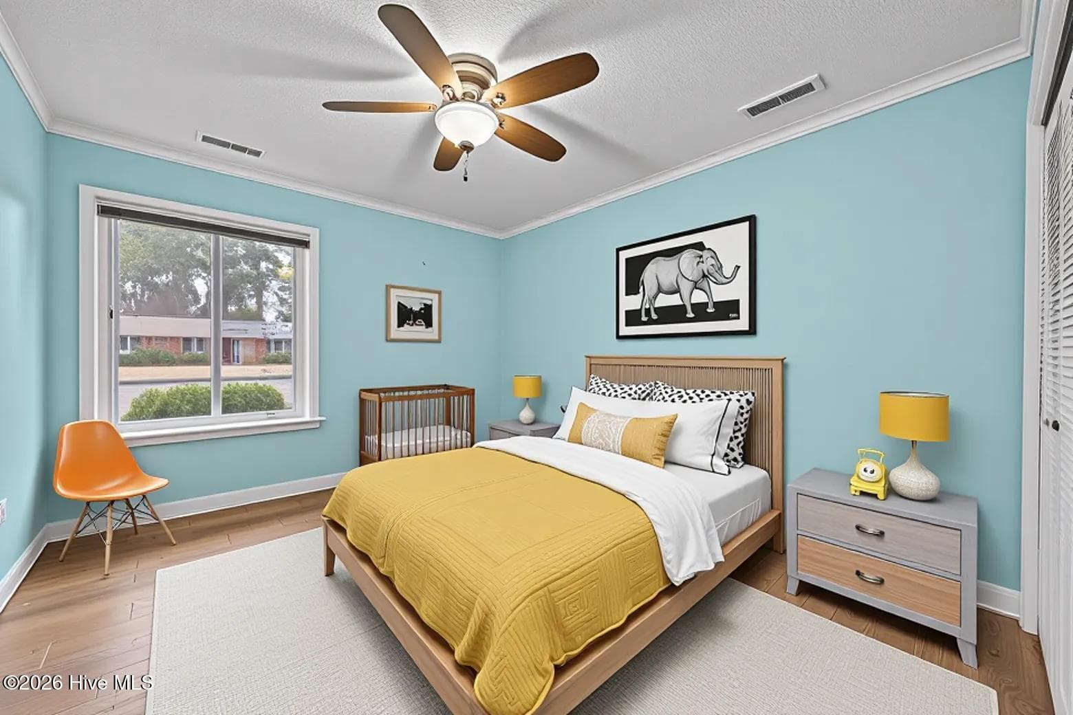 virtual staged bedroom 1 - 616 E Murphy Street, Wallace, NC 28466