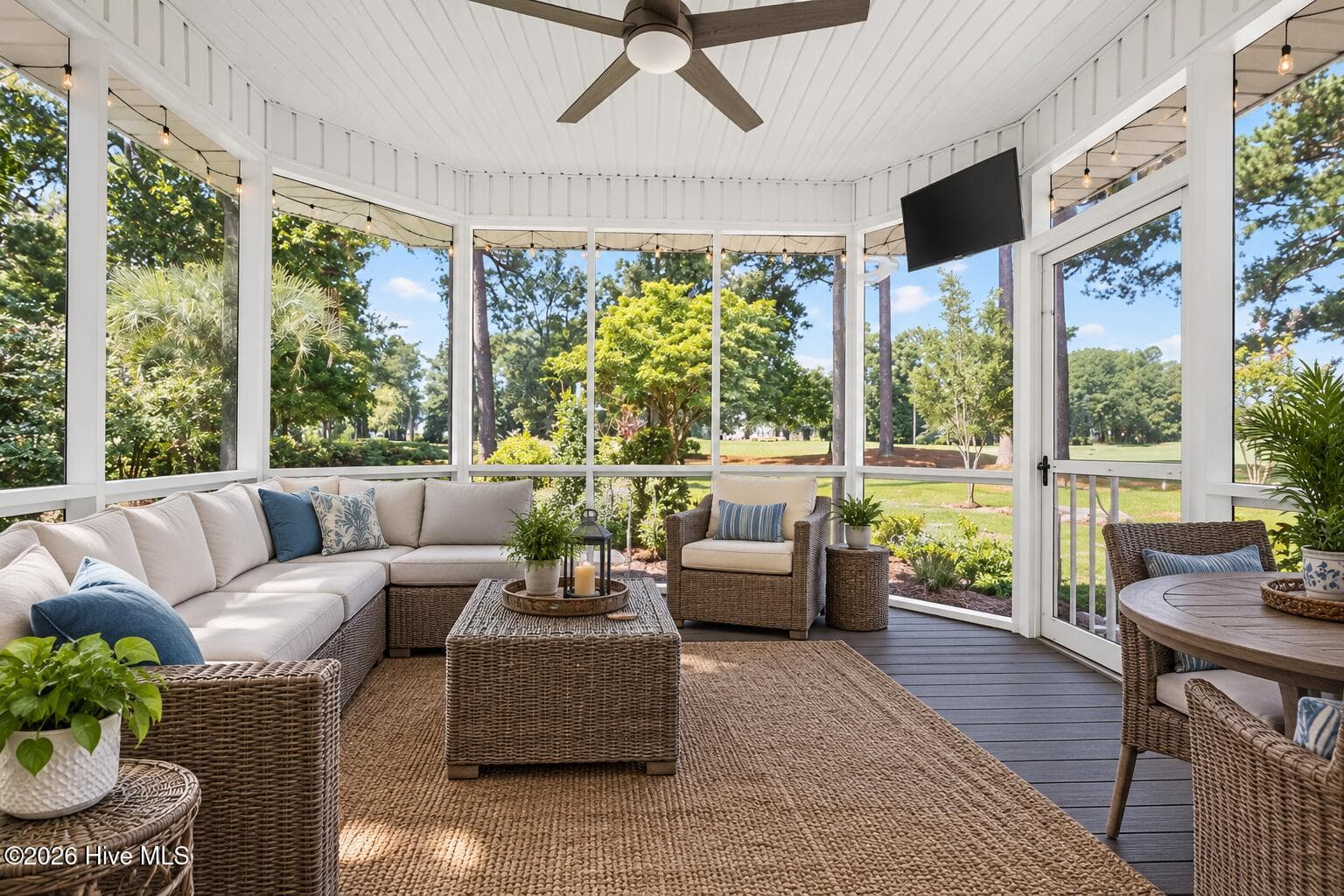AI generated photo of alternative setup for screened porch - 107 Waterford Place SW, Ocean Isle Beach, NC 28469