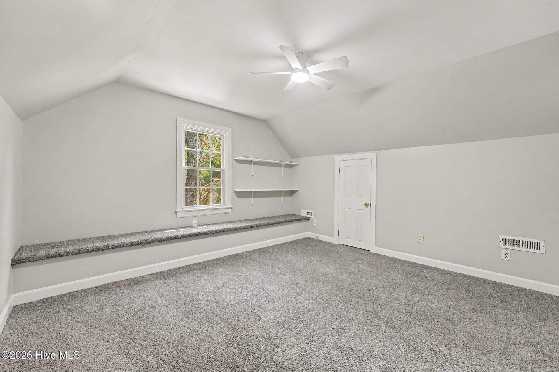 4th Bedroom on 3rd floor with built in seating and shelving - 2112 Burnside Drive NW, Wilson, NC 27896