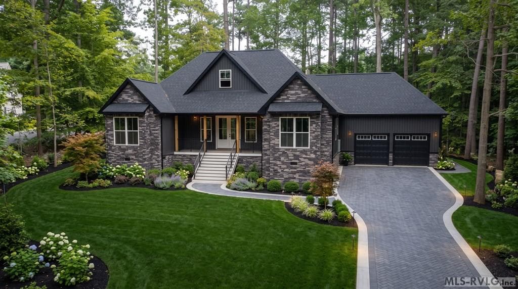 Virtually added Landscaping and Exterior Esthetics, Virtually added design aspects shown in this photo for buyer visualization and ideas only. Certain portions of this image are not included or intended to be done by the builder