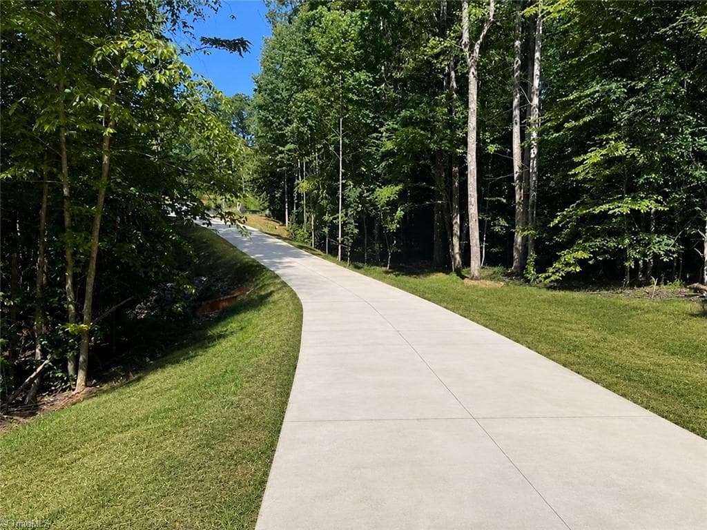 Long driveway back into the woods - 814 Montrachet Court, Lewisville NC 27023, Lewisville