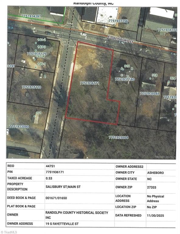 TBD E Salisbury Street, Asheboro NC 27203