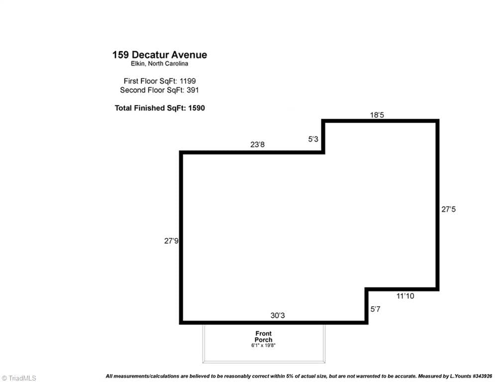 Stick/Site Built at 159 Decatur Avenue, Elkin NC 28621, Elkin, photo 59 of 60