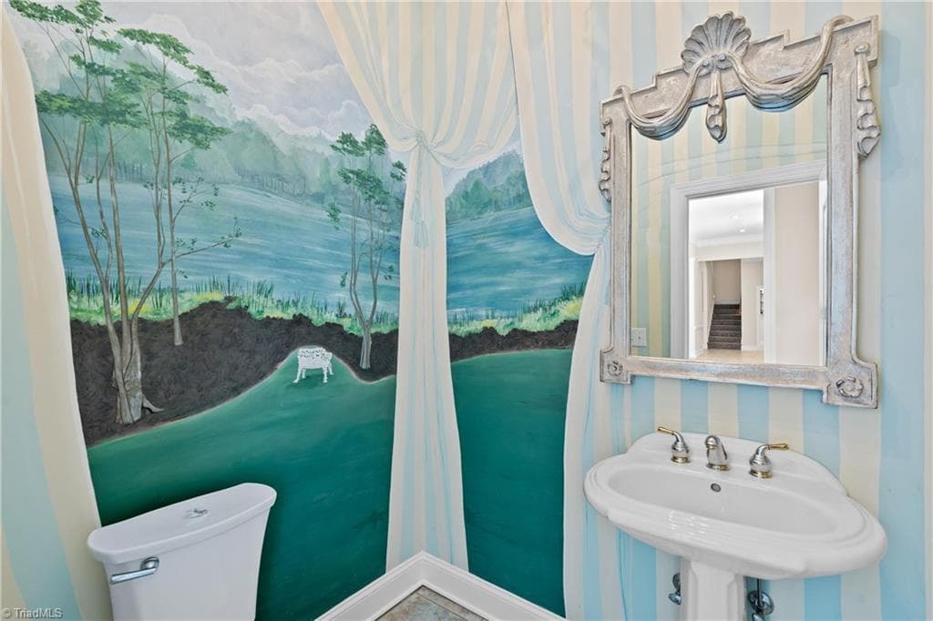 THE MOST ADORABLE POWDER ROOM - 6806 Buckley Drive, Summerfield NC 27358, Summerfield