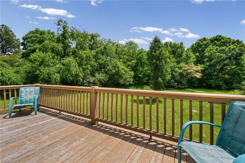Large deck with beautiful view of the backyard - 630 Pleasant Hill Drive, Elkin NC 28621, Elkin