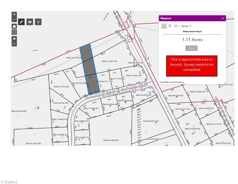 1.11 Acres Lot #1 Ridgemeadow Drive, Winston-Salem NC 27127
