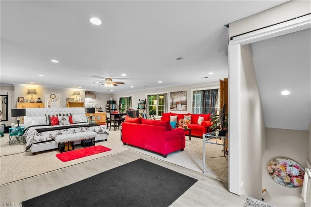 The studio style format of the living quarters with small sink and private bath and space galore. - 6352 Turnpike Road, High Point NC 27263, High Point