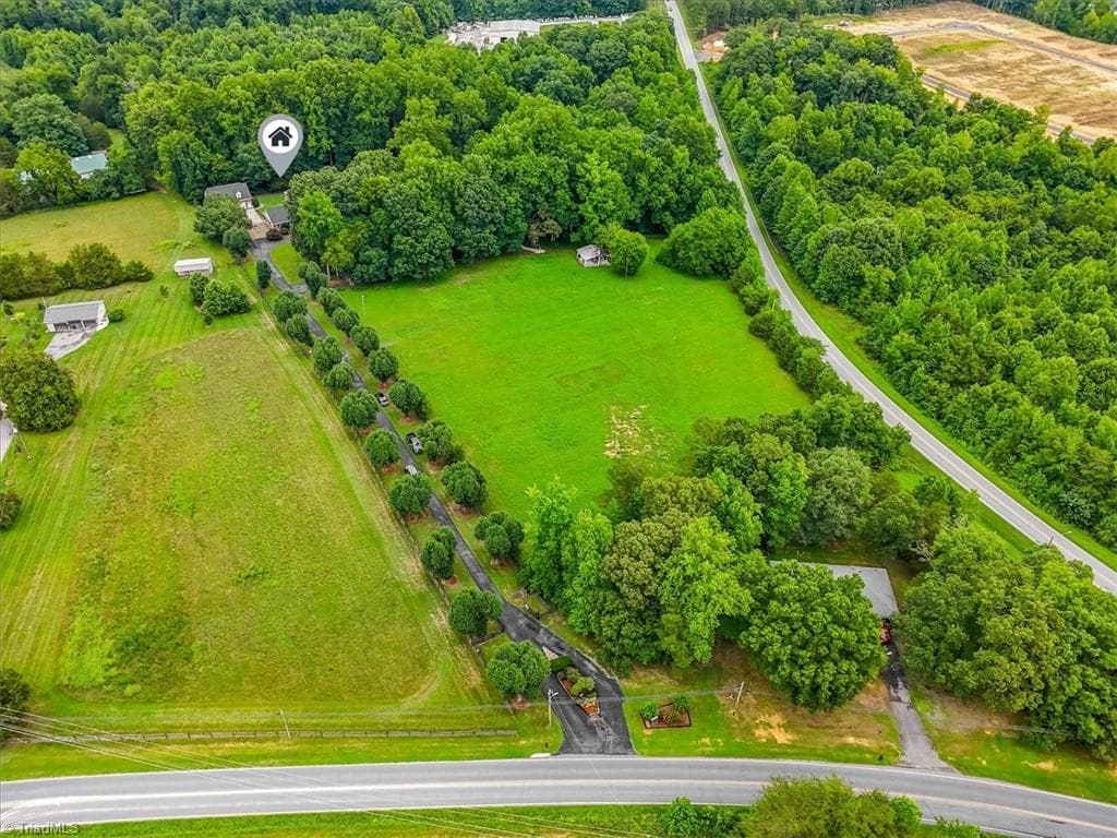 The tree lined drive from a few hundred feet leading to the mainhouse. - 6352 Turnpike Road, High Point NC 27263, High Point