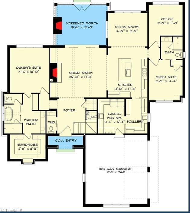 1st Floor Plan - 1211 Sturbridge Avenue, High Point NC 27262, High Point
